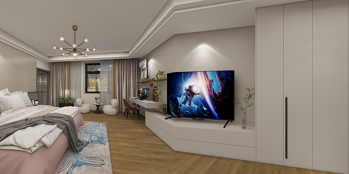 蔡丽琴Q-石庄主卧衣柜-装修设计方案