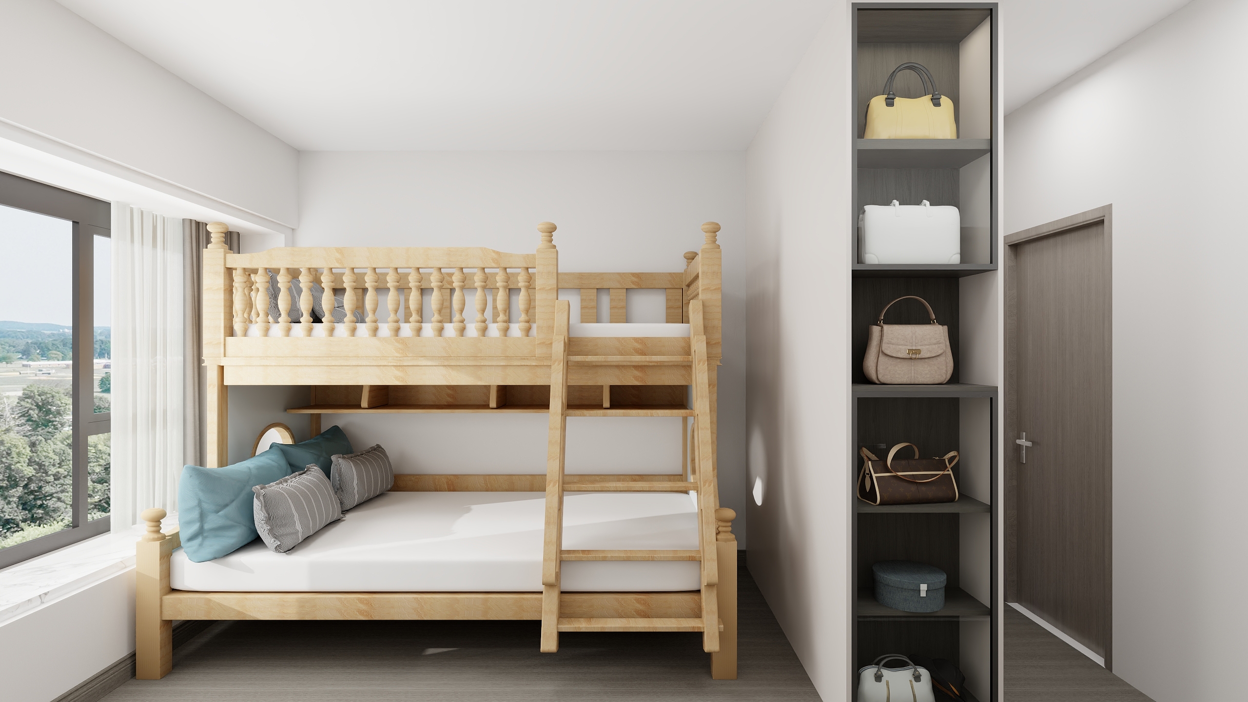 丶蔚蓝-万科辰光94㎡4室装修效果图