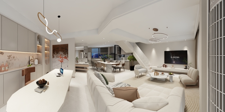 嘉兴美宅中心-复式双层设计-装修设计方案