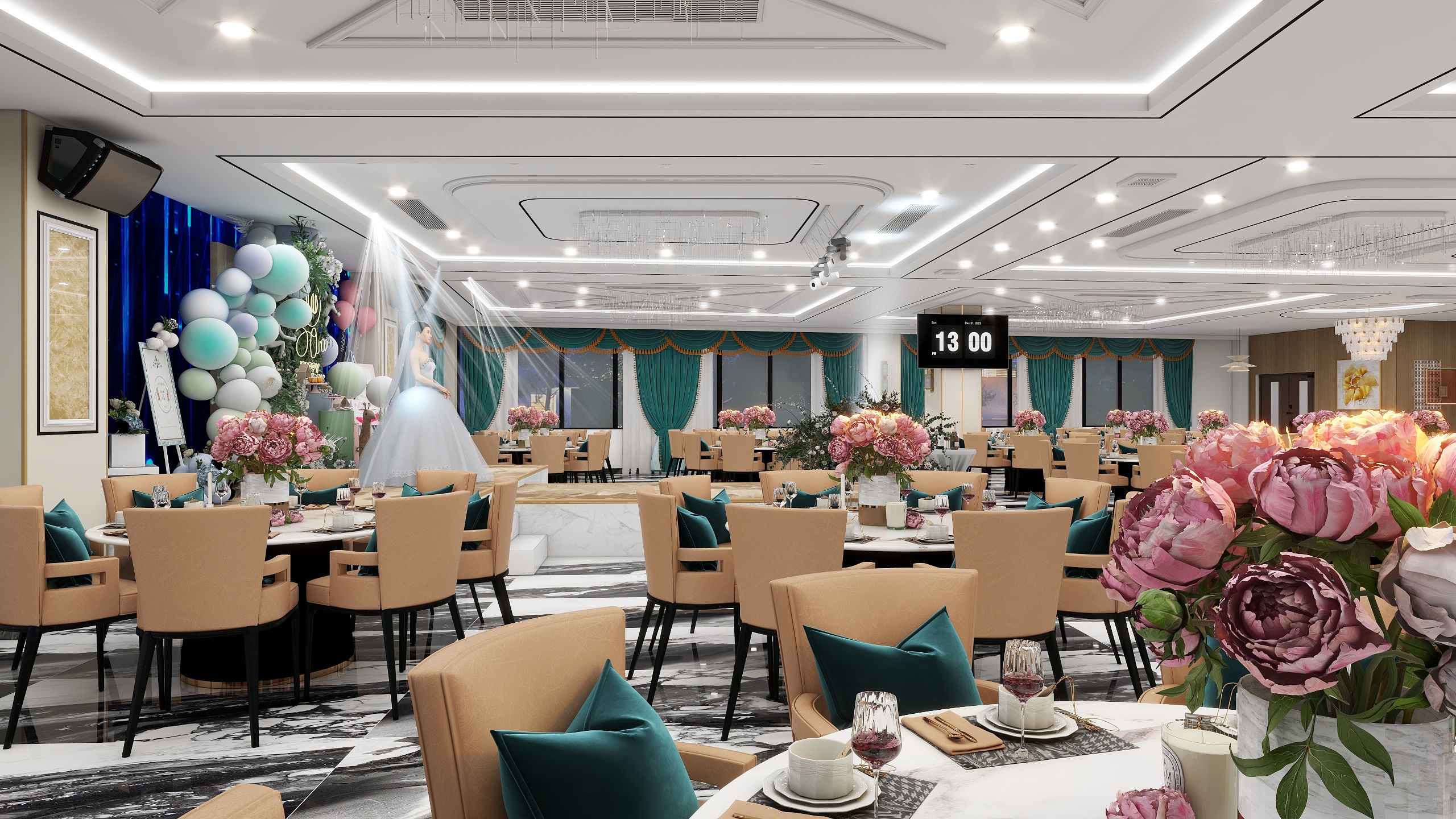 伍朝富-宴会厅-装修设计方案