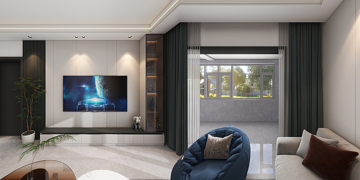 op设计qo-太行山水东边户117平-装修设计方案