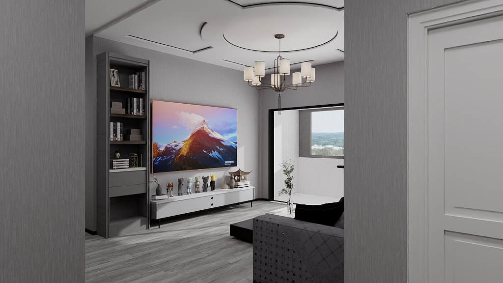 家乐不会尴尬-现代深色-装修设计方案