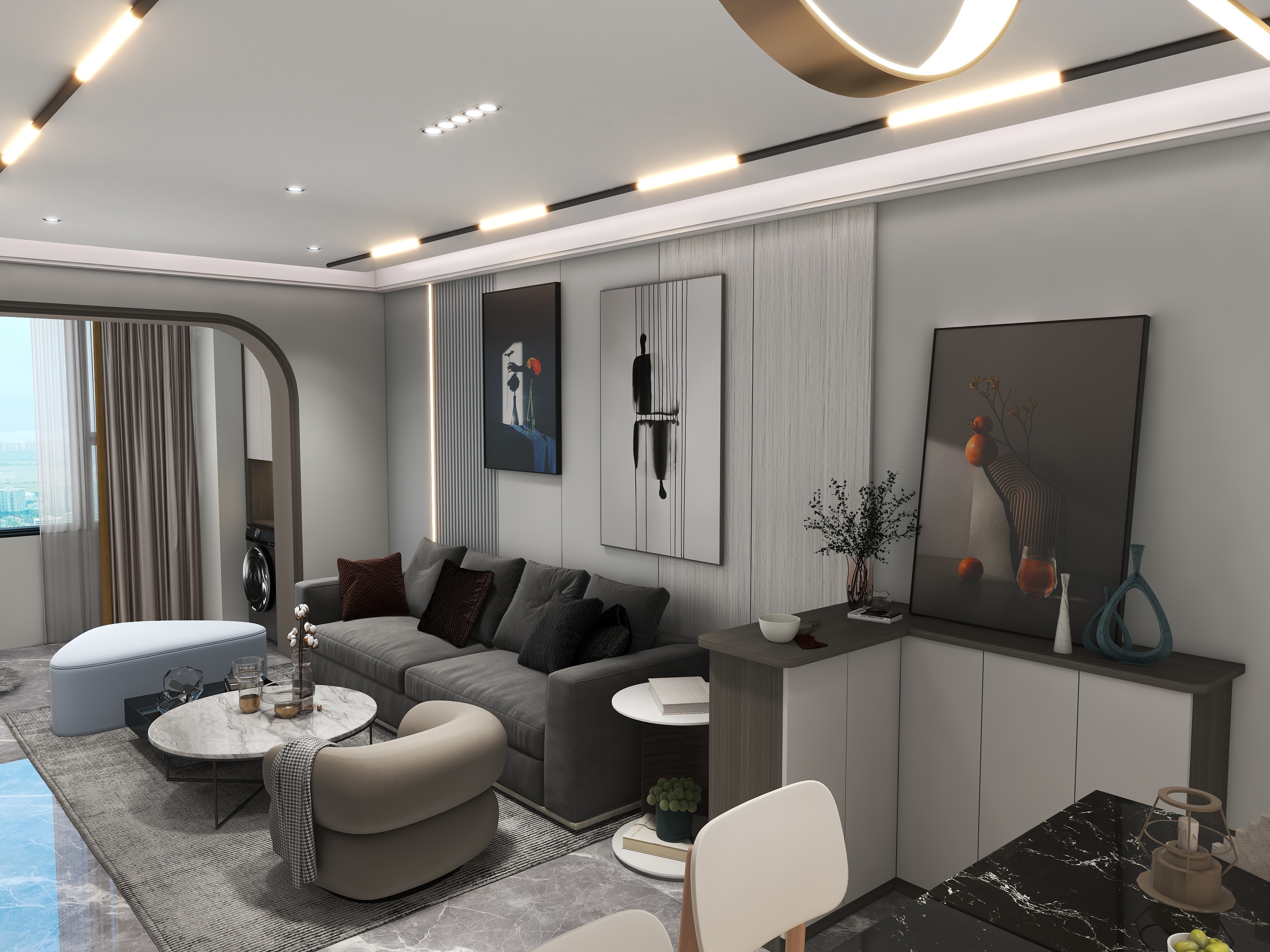 羽种人-肇庆碧桂园-依云雅筑82㎡2室装修效果图