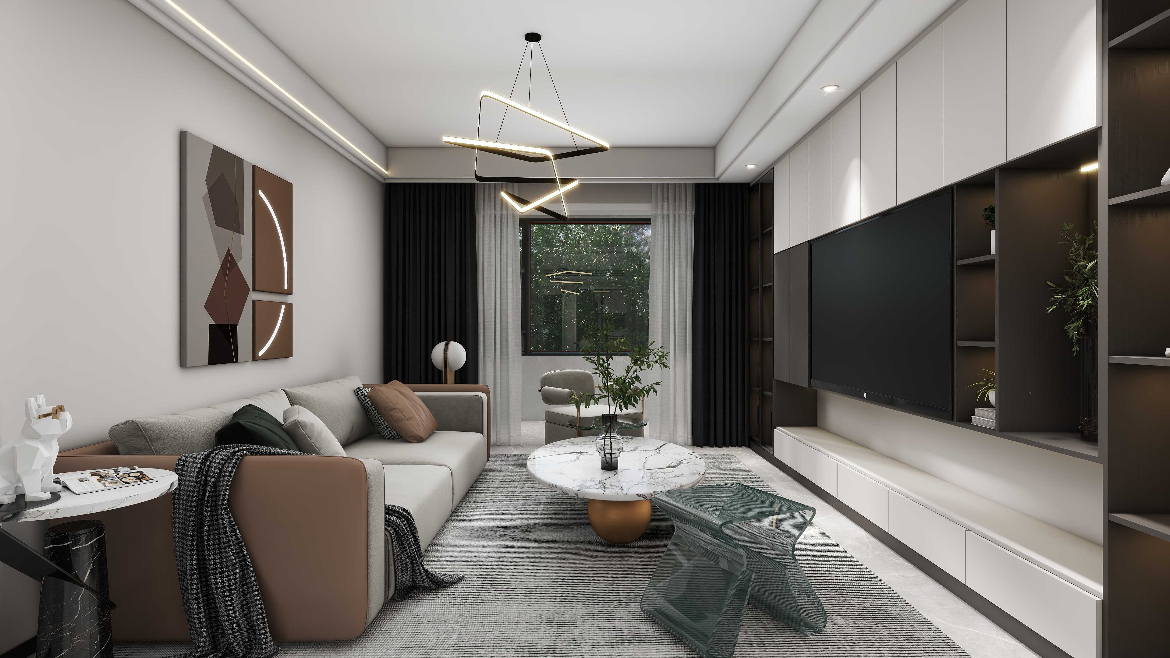 YDYWJCC-陈-现代简约-四室两卫-130㎡-装修设计方案