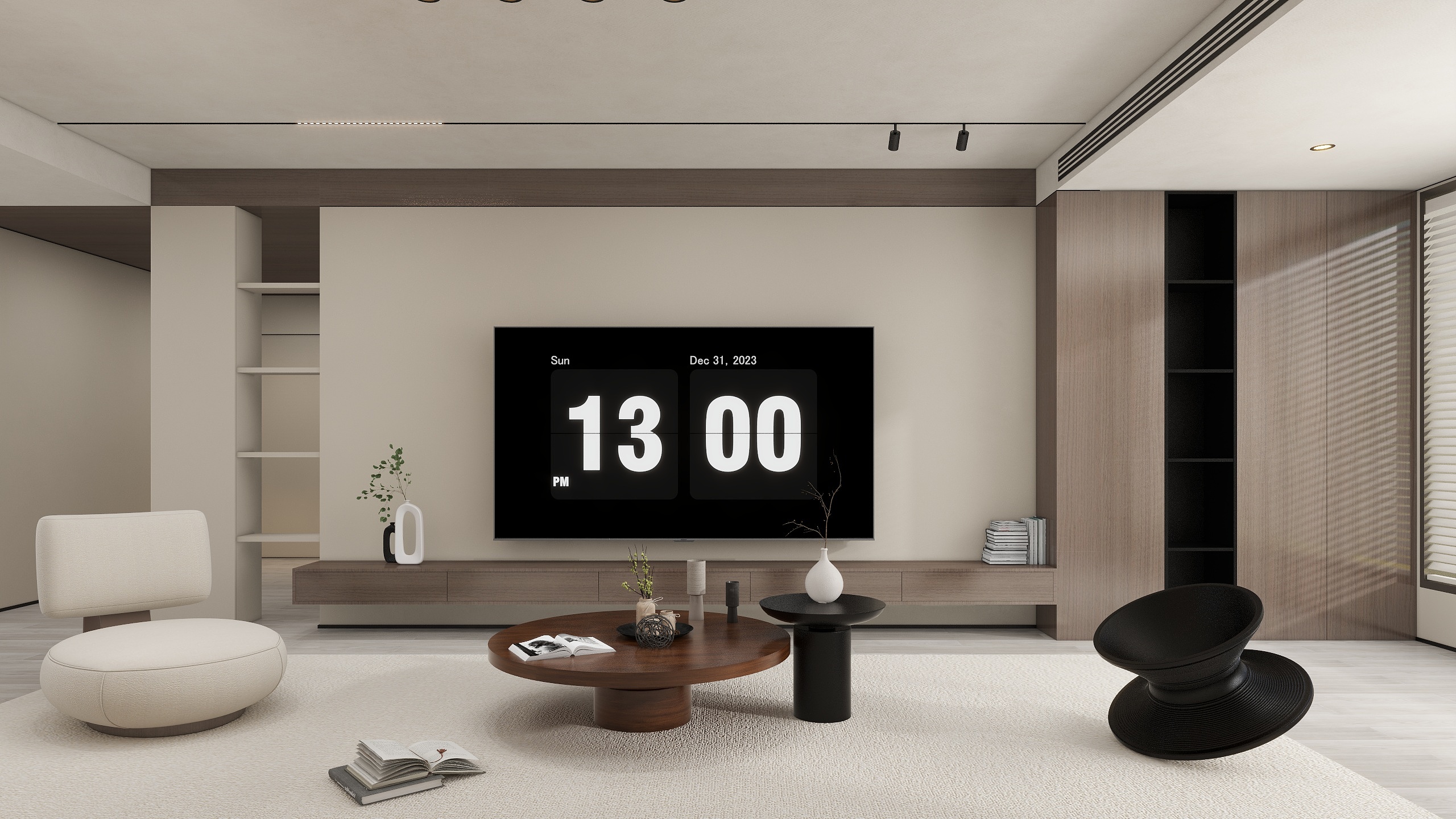 私宅全案设计-吴-侘寂风客厅-装修设计方案