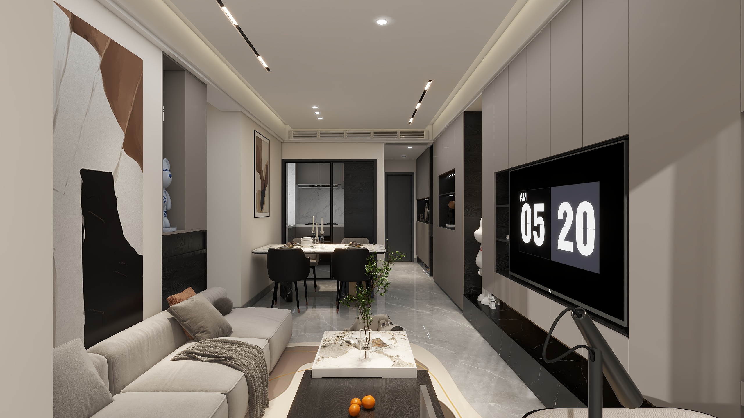 空间艺境-69㎡2室-装修设计方案