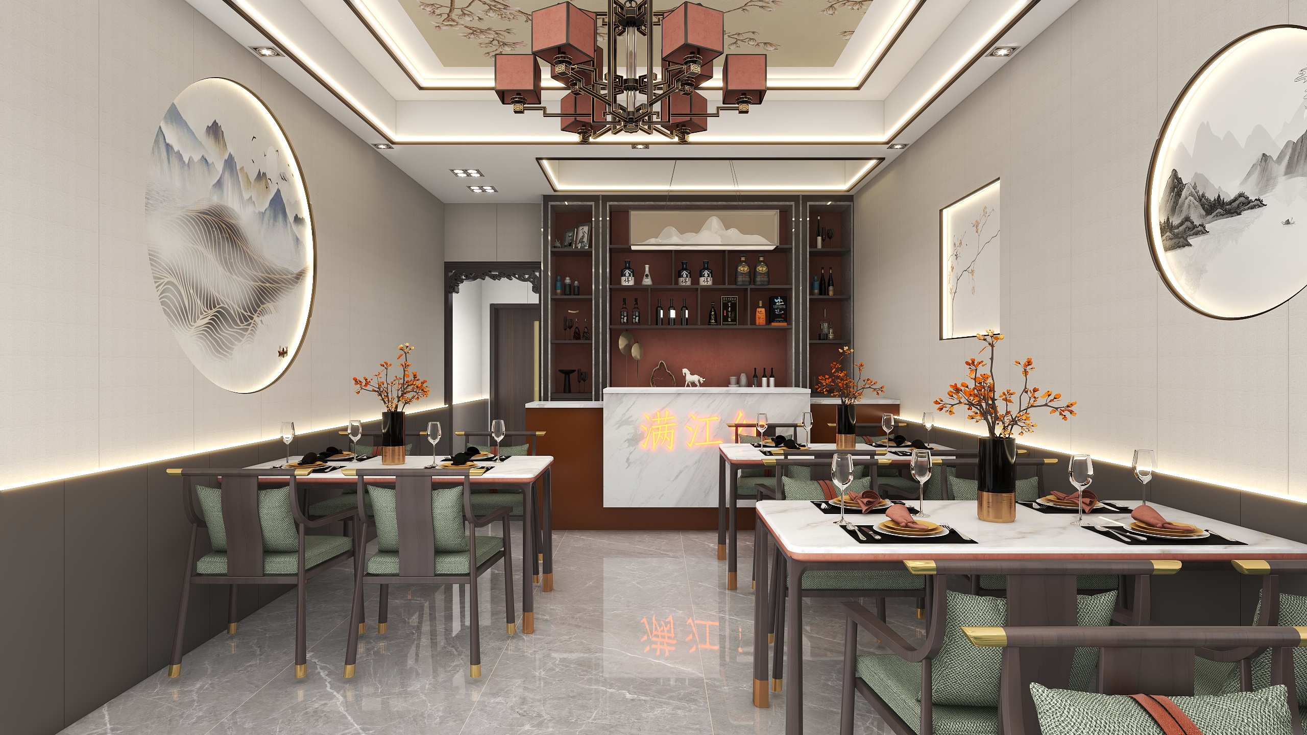 初作设计工作室赵善良-工装设计满江红酒楼-装修设计方案