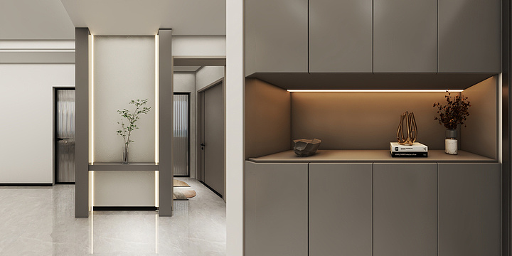 ZHI空间丁设计-卡其灰现代-装修设计方案