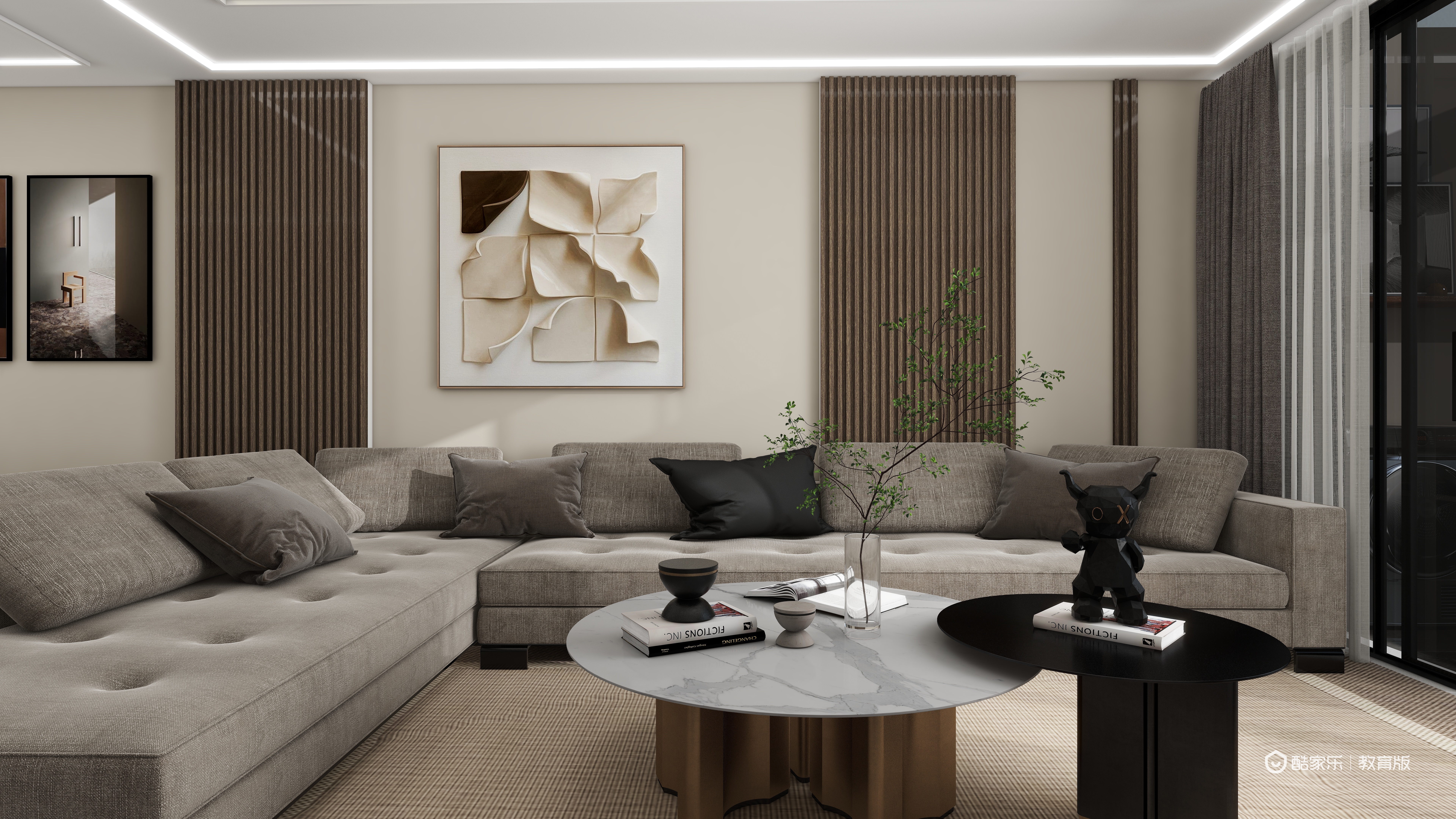 王凤仪XD-温润现代简约133㎡4室装修效果图