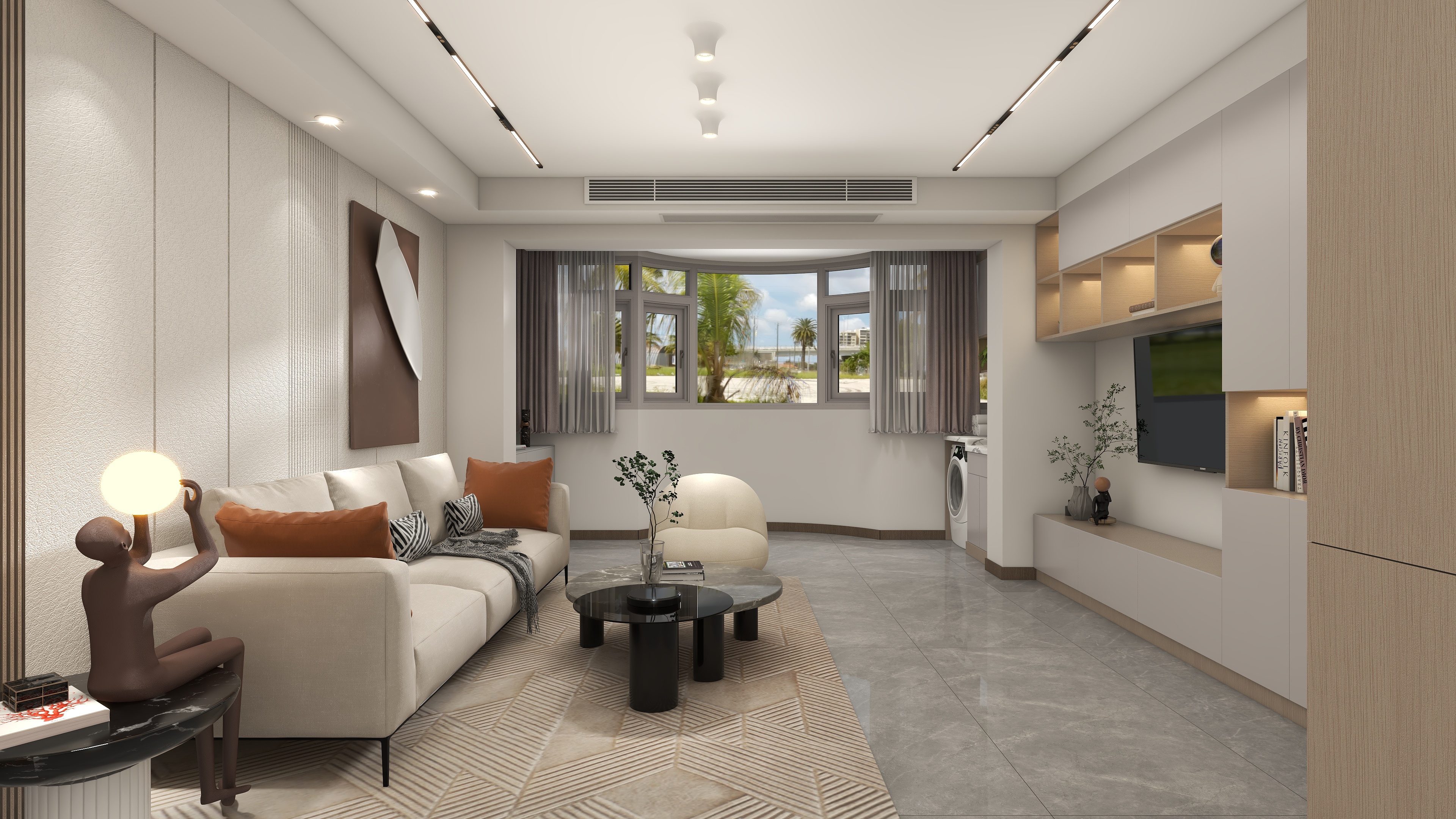 张岩-91㎡2室装修效果图