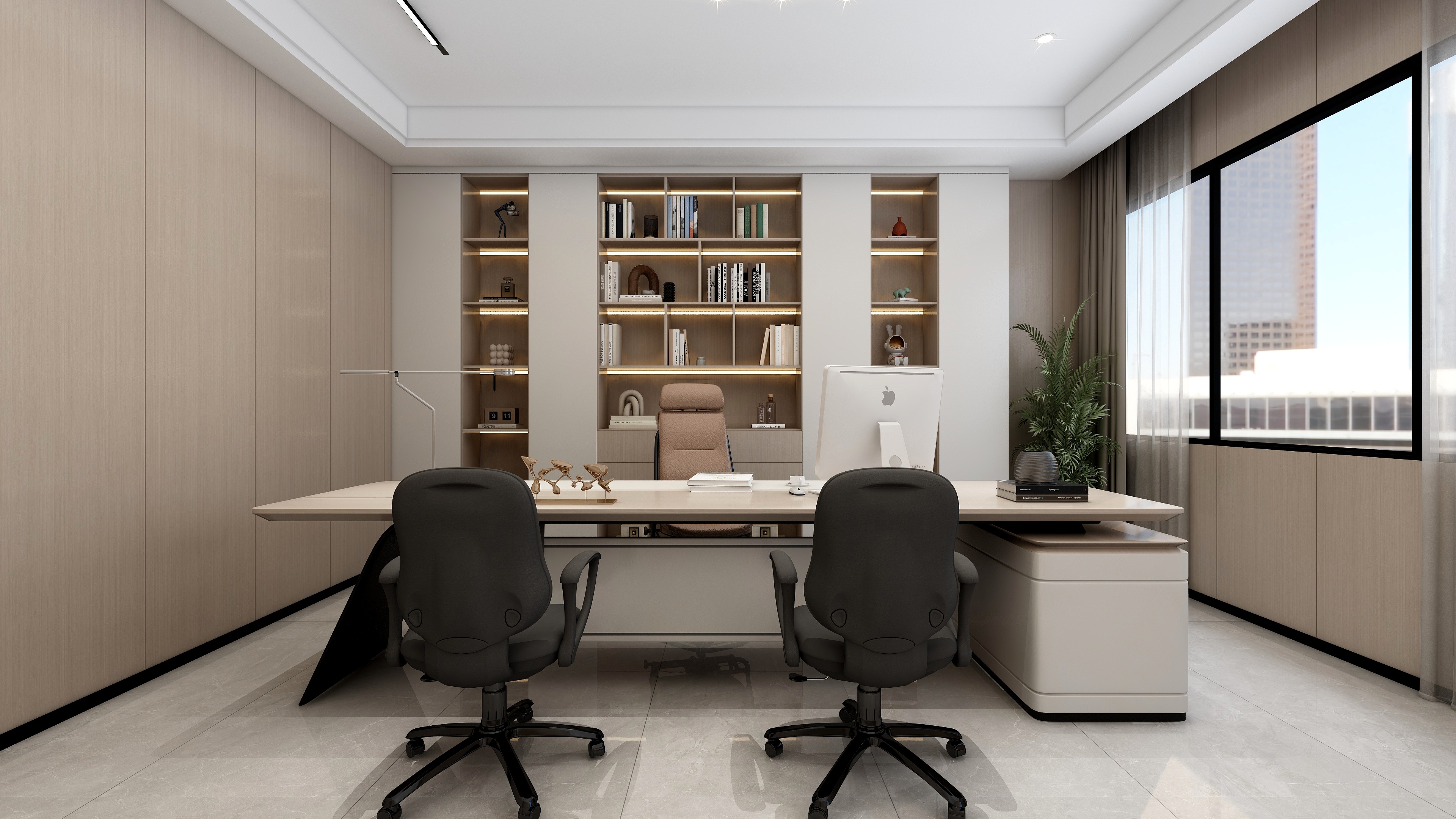 企业董事长总理办公室-装修设计方案