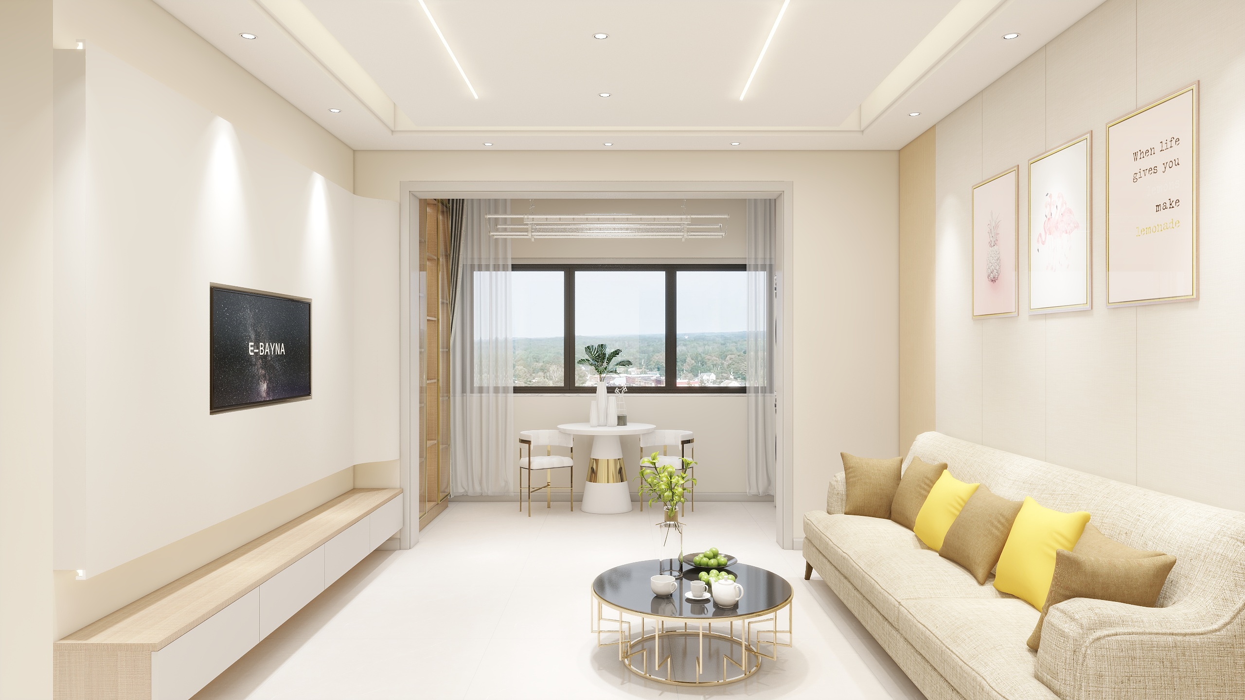 富腾装饰9678-官堡110户型奶油-装修设计方案