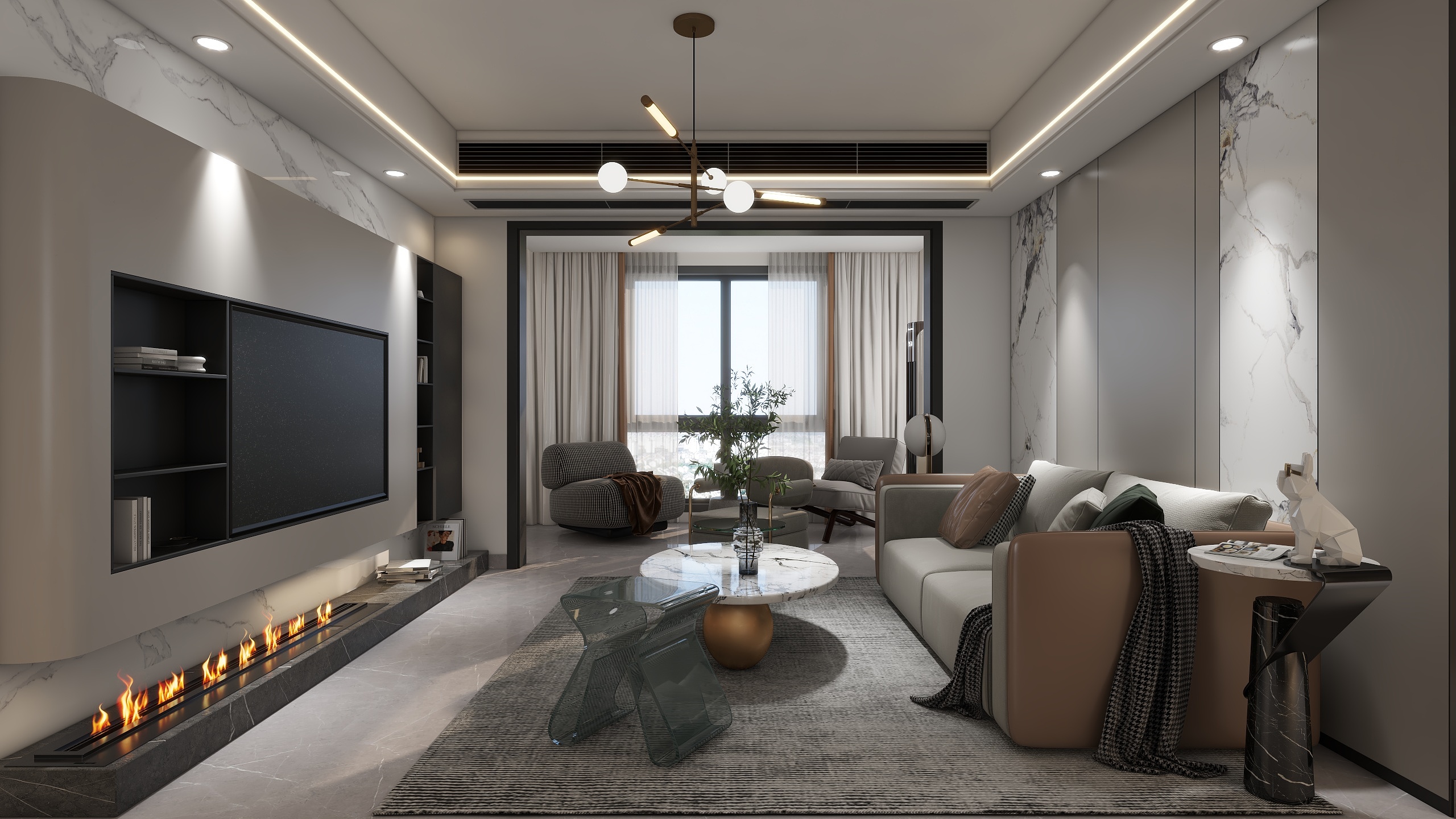 一尺家装全案设计-A路桥观江府1栋1502室 方案三-装修设计方案