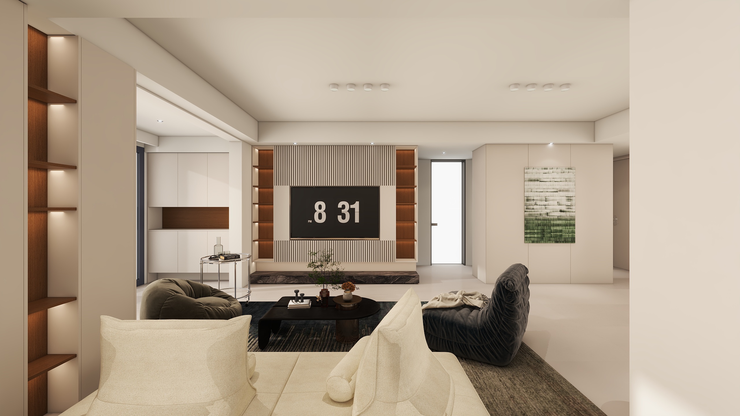 Du.空间美学定制-华旗樾天下5号楼客餐厅-装修设计方案