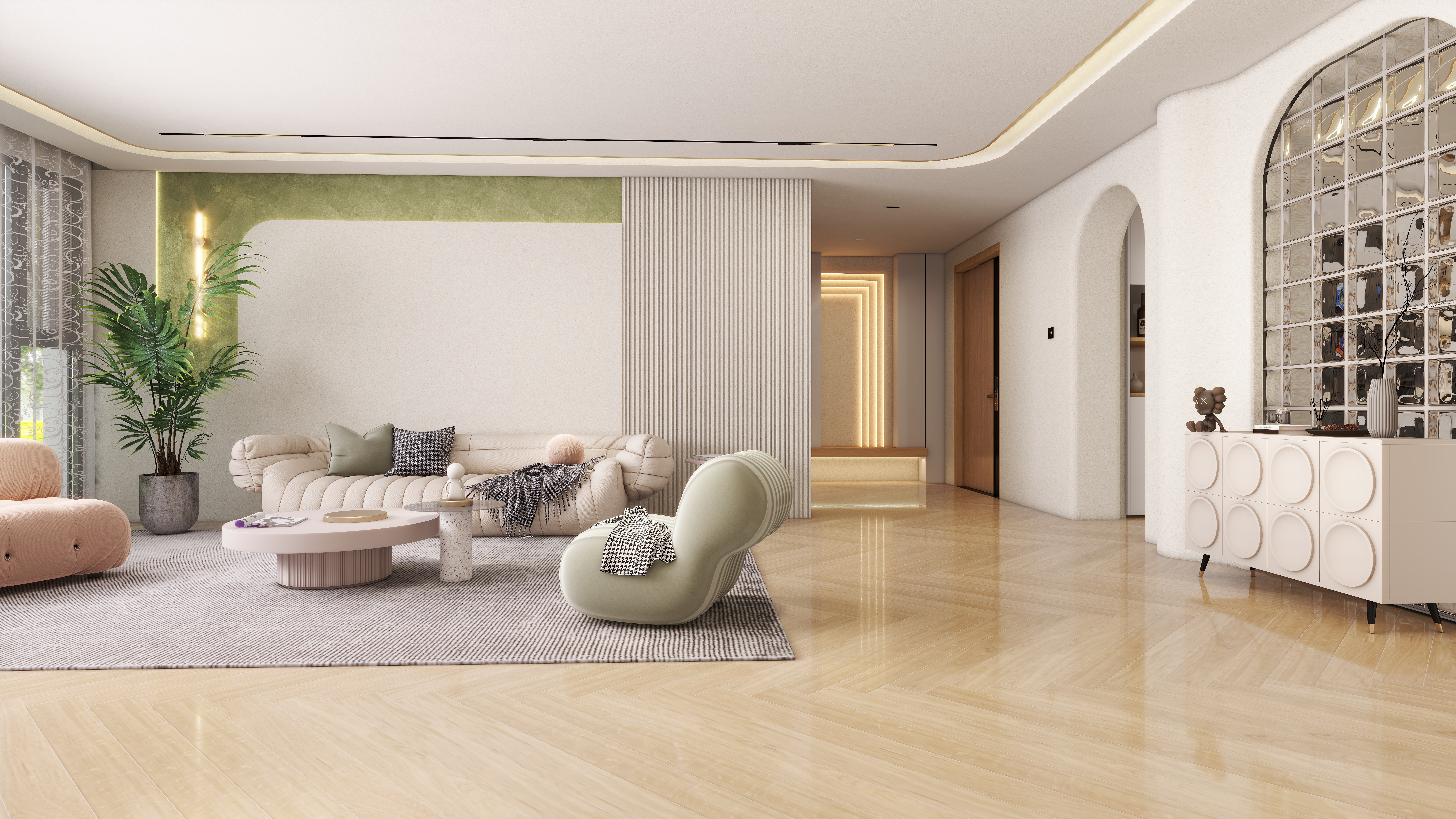 雨路Luis-230大平层原木奶油-追光逐影-装修设计方案