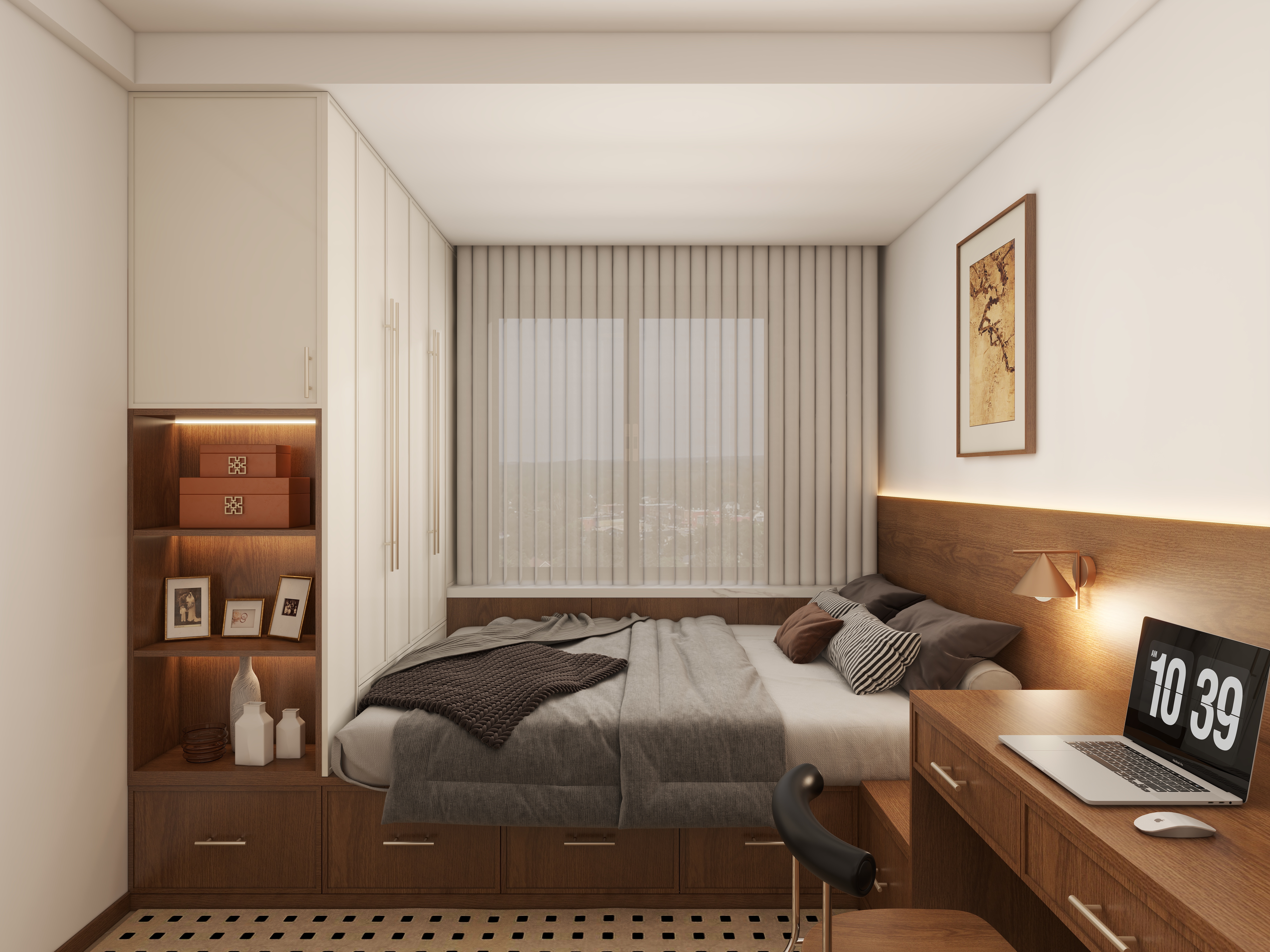 一叶design-坤源名居-中古风装修效果图