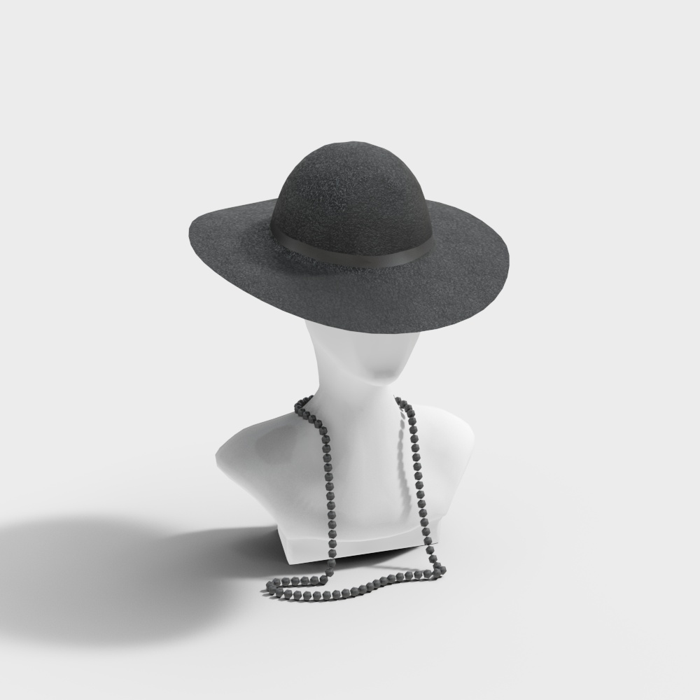 现代帽子模特3D模型