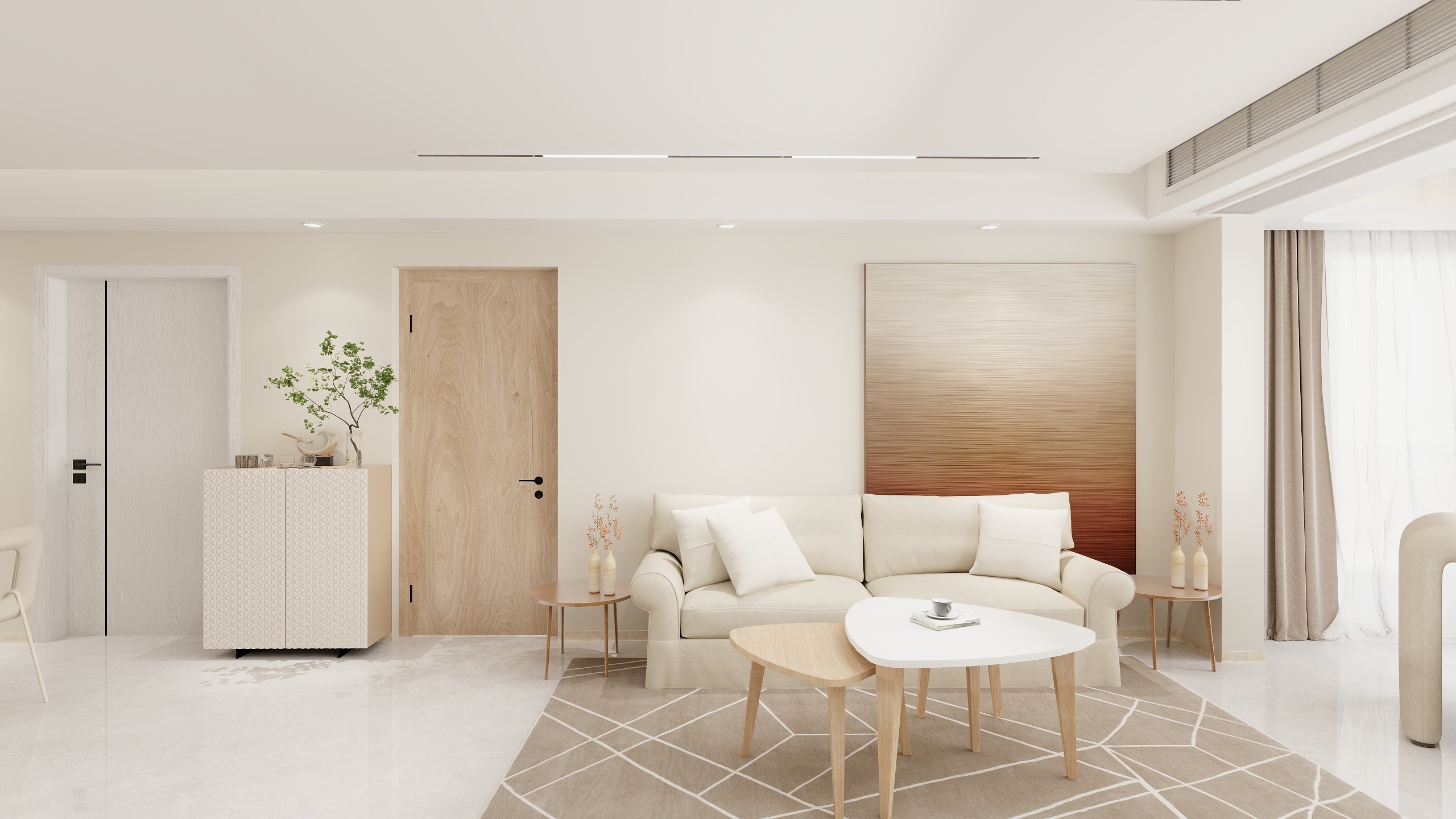 中森明菜是白月光-湖滨名都奶油风-装修设计方案