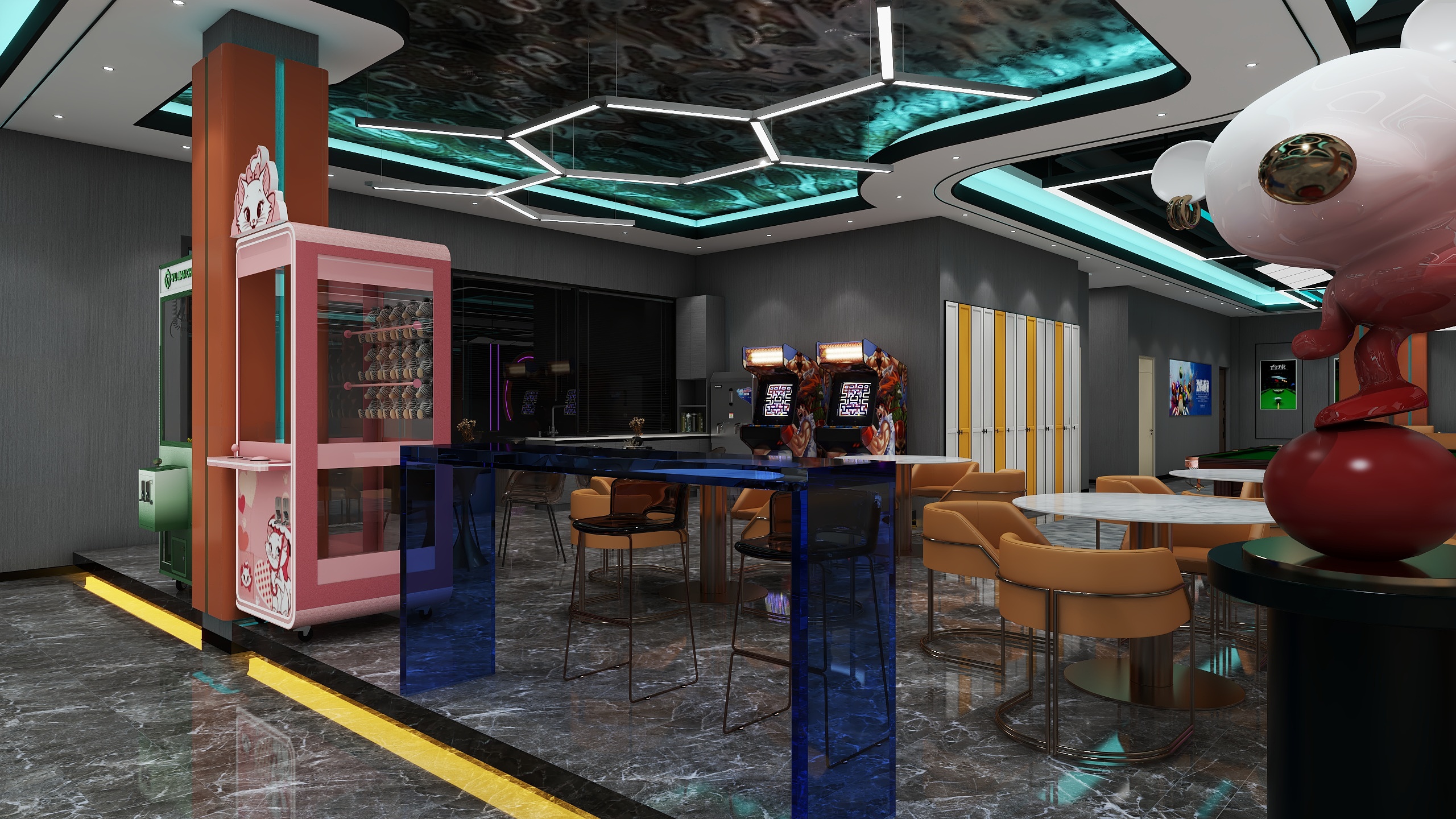 德众(晨风)-县衙地下台球厅-装修设计方案