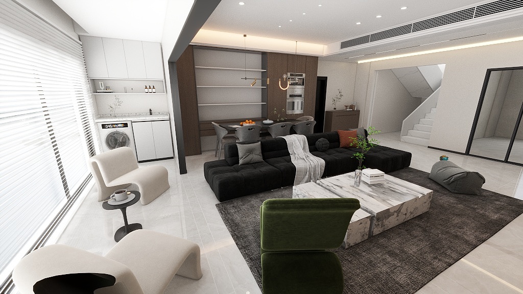 壹空间装饰小郑-闲林山水161㎡3室装修效果图