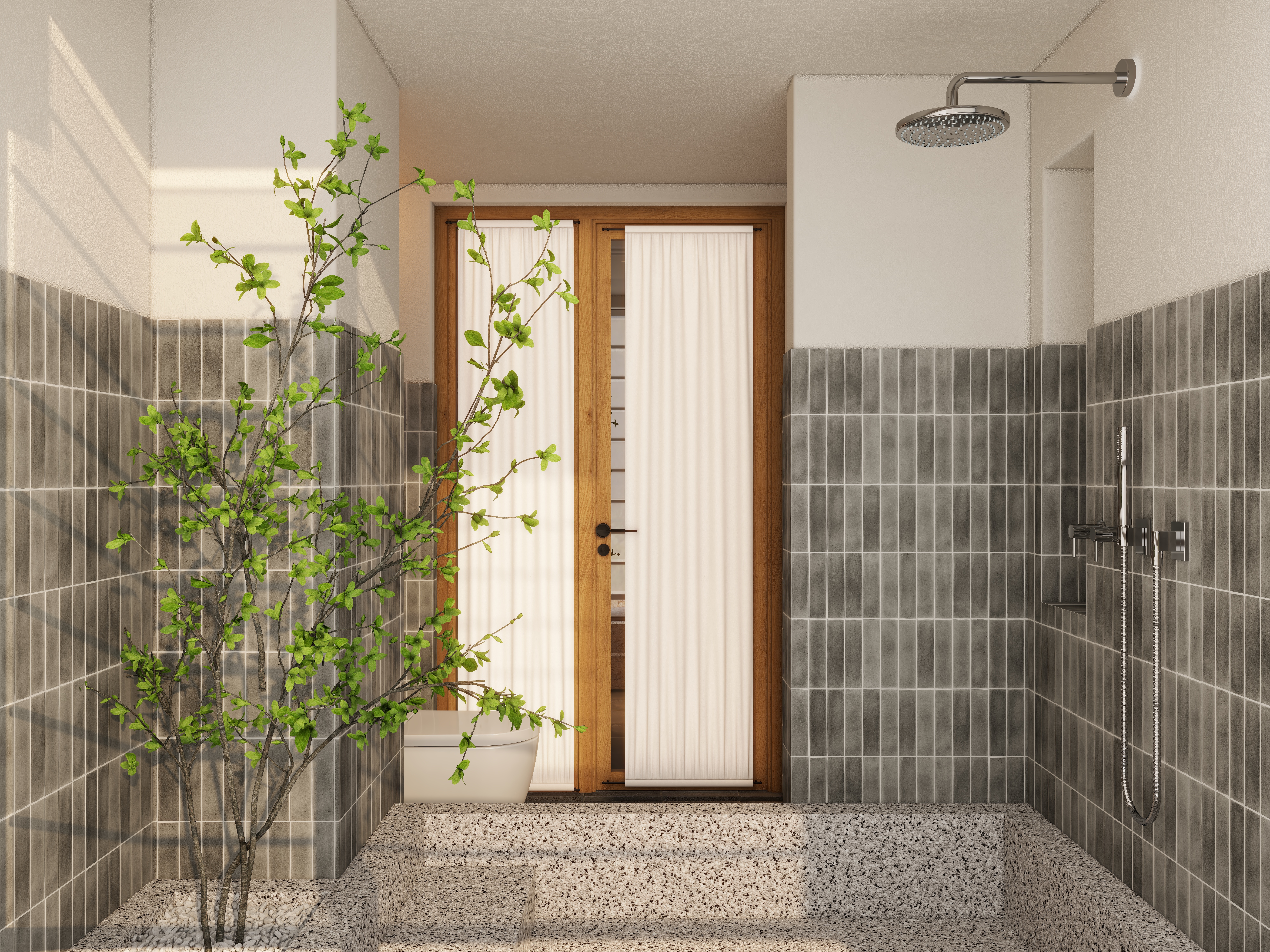 熬暖酱-重庆绿城春熙云庐自然主义私宅二层主卫装修效果图第2张