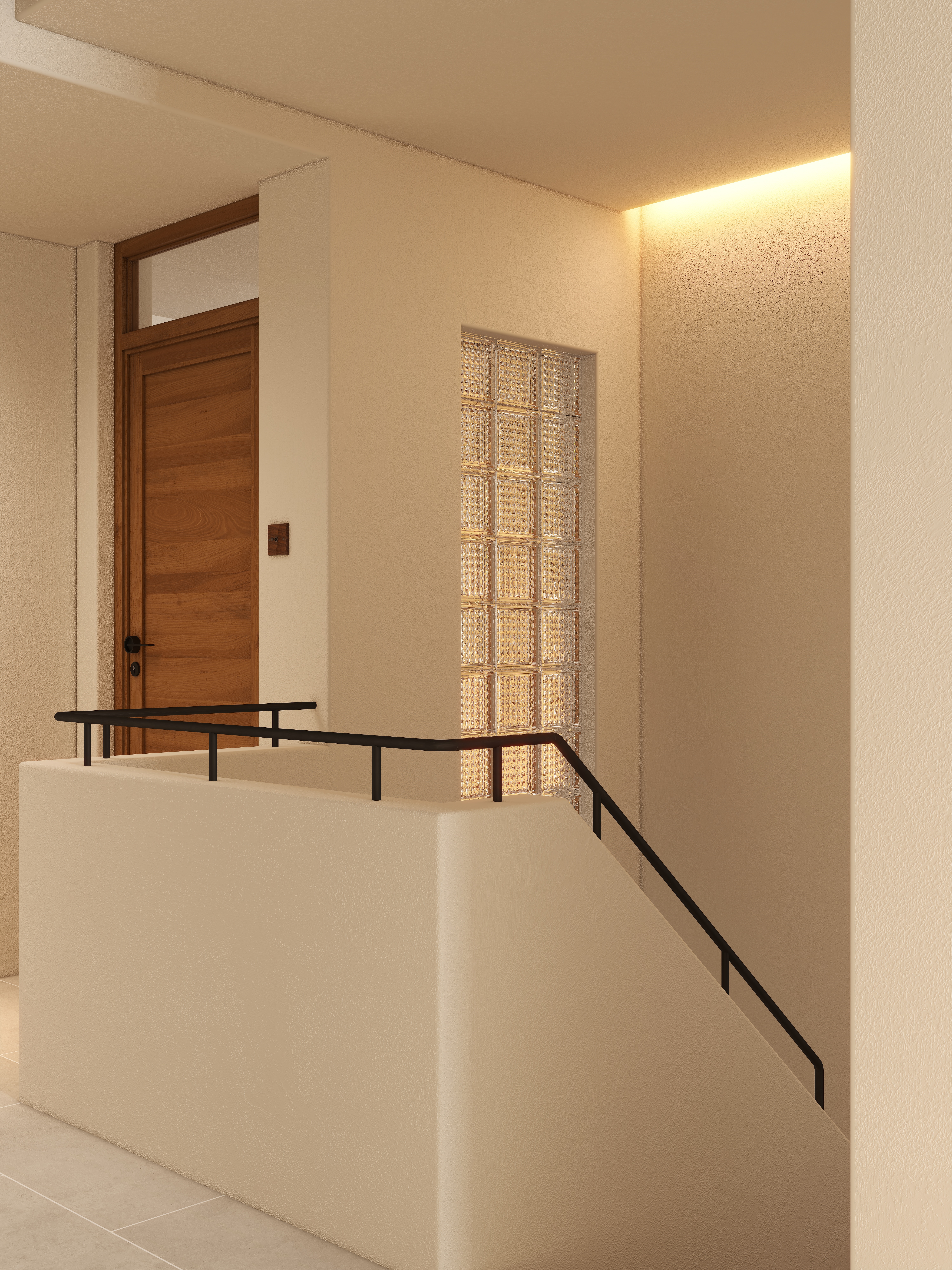 熬暖酱-重庆绿城春熙云庐自然主义私宅二层走廊装修效果图第2张