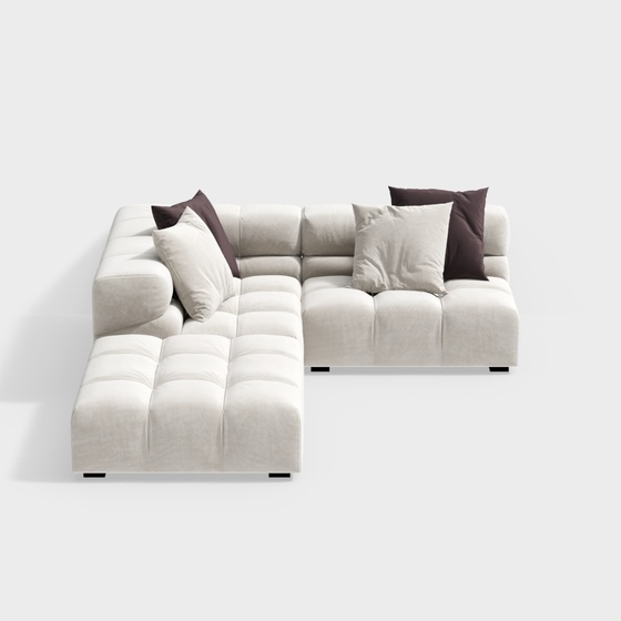 Cream style L-shaped corner sofa