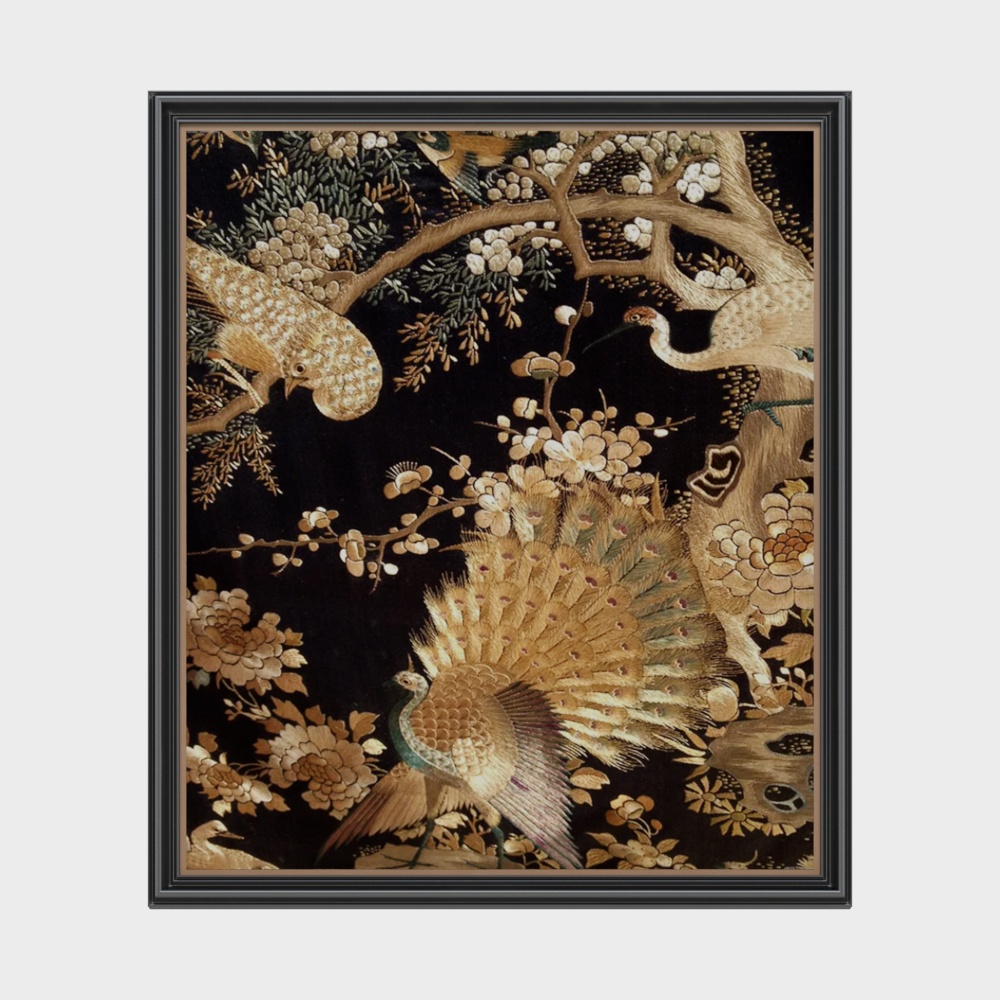 中式孔雀装饰画