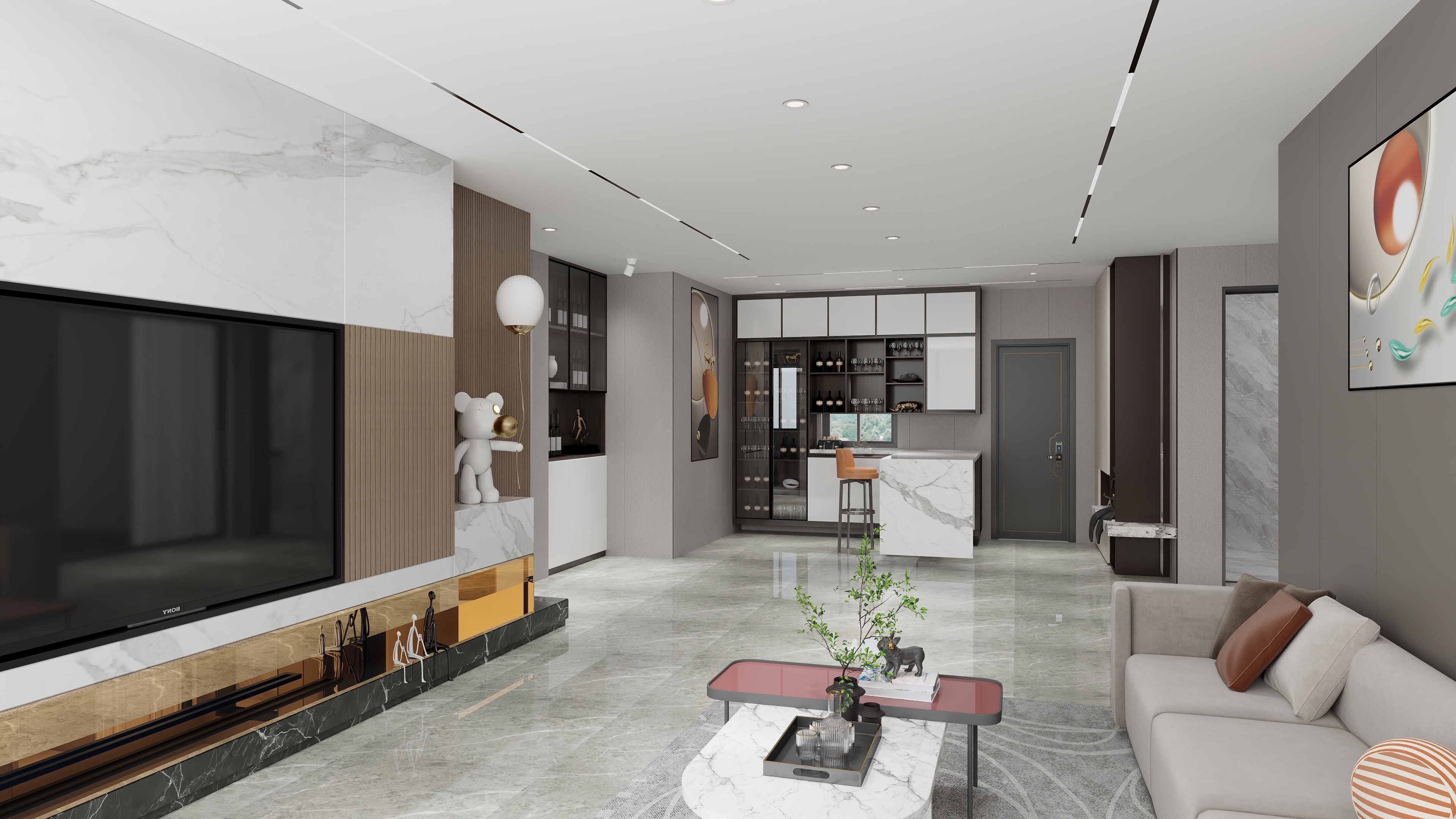 世纪主题-名门国际3房改4房装修效果图