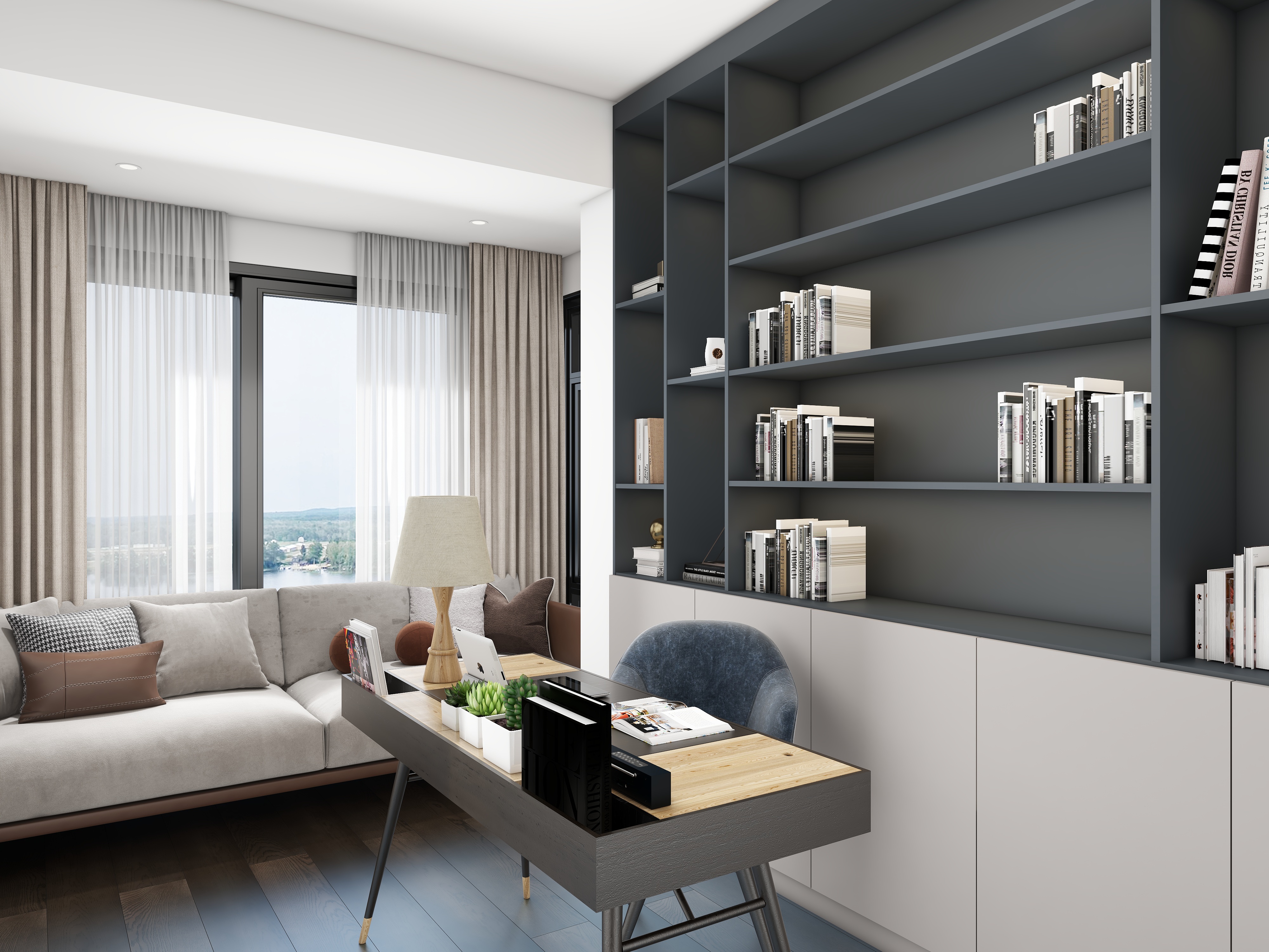 木子出品设计工作室-黑白灰后现代主义-装修设计方案