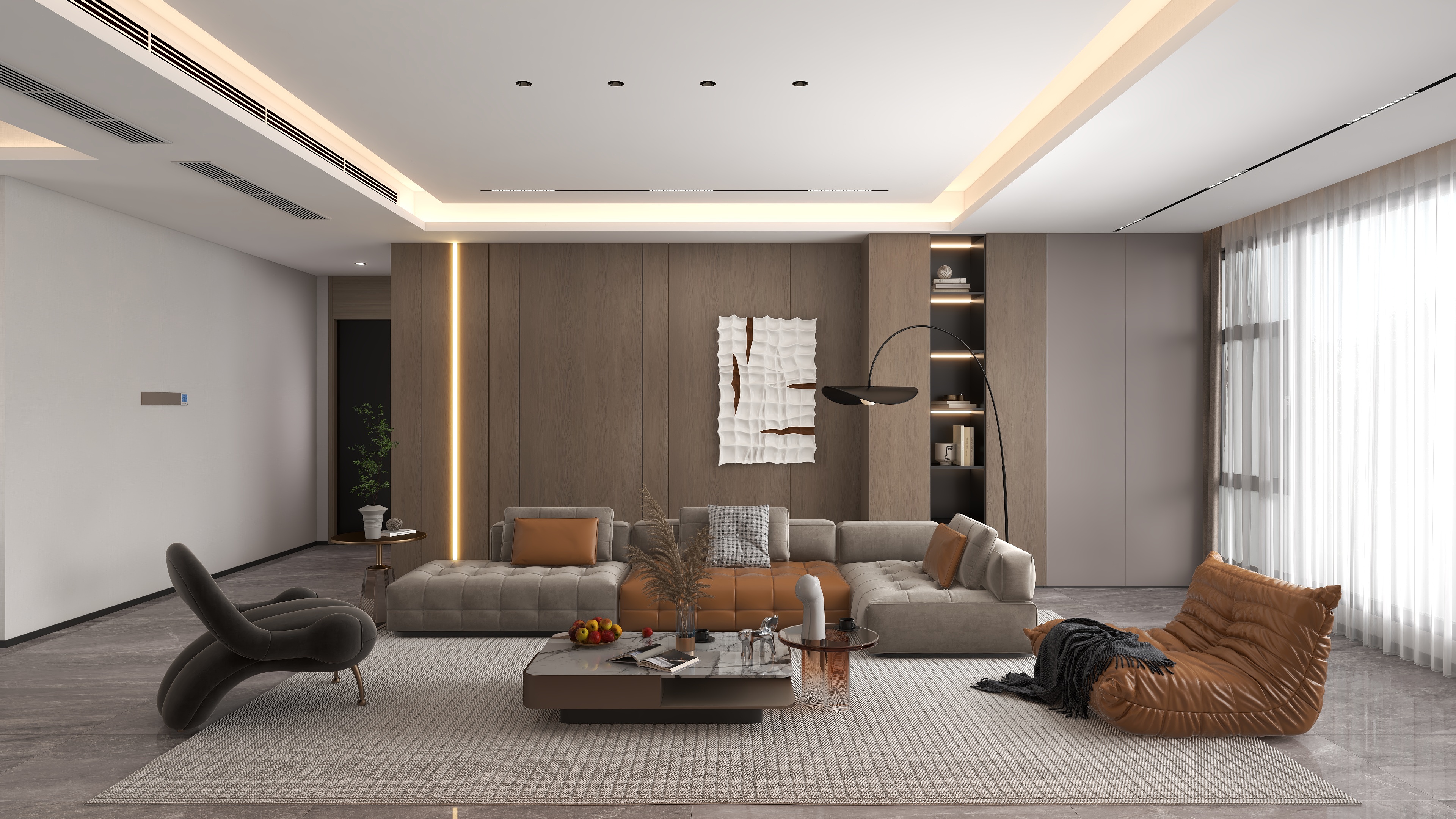 书涵|Harder-【卓越府】145平现代轻奢居室装修效果图