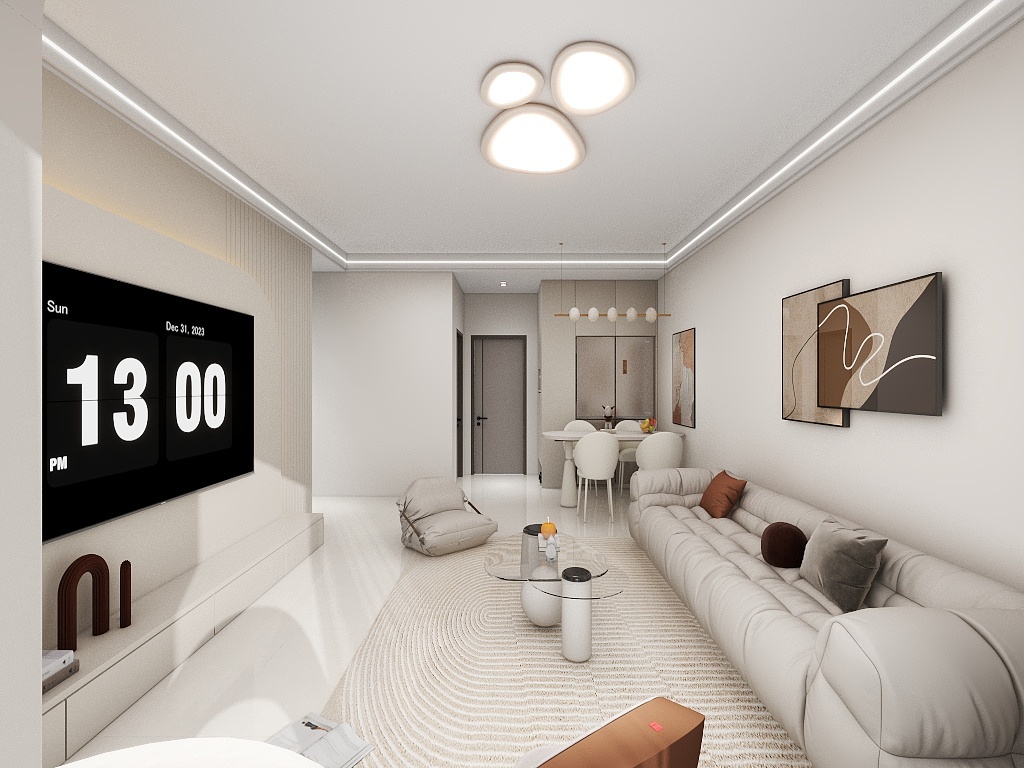 旭日达装饰丁旭-锦绣学府清水105奶油风-装修设计方案