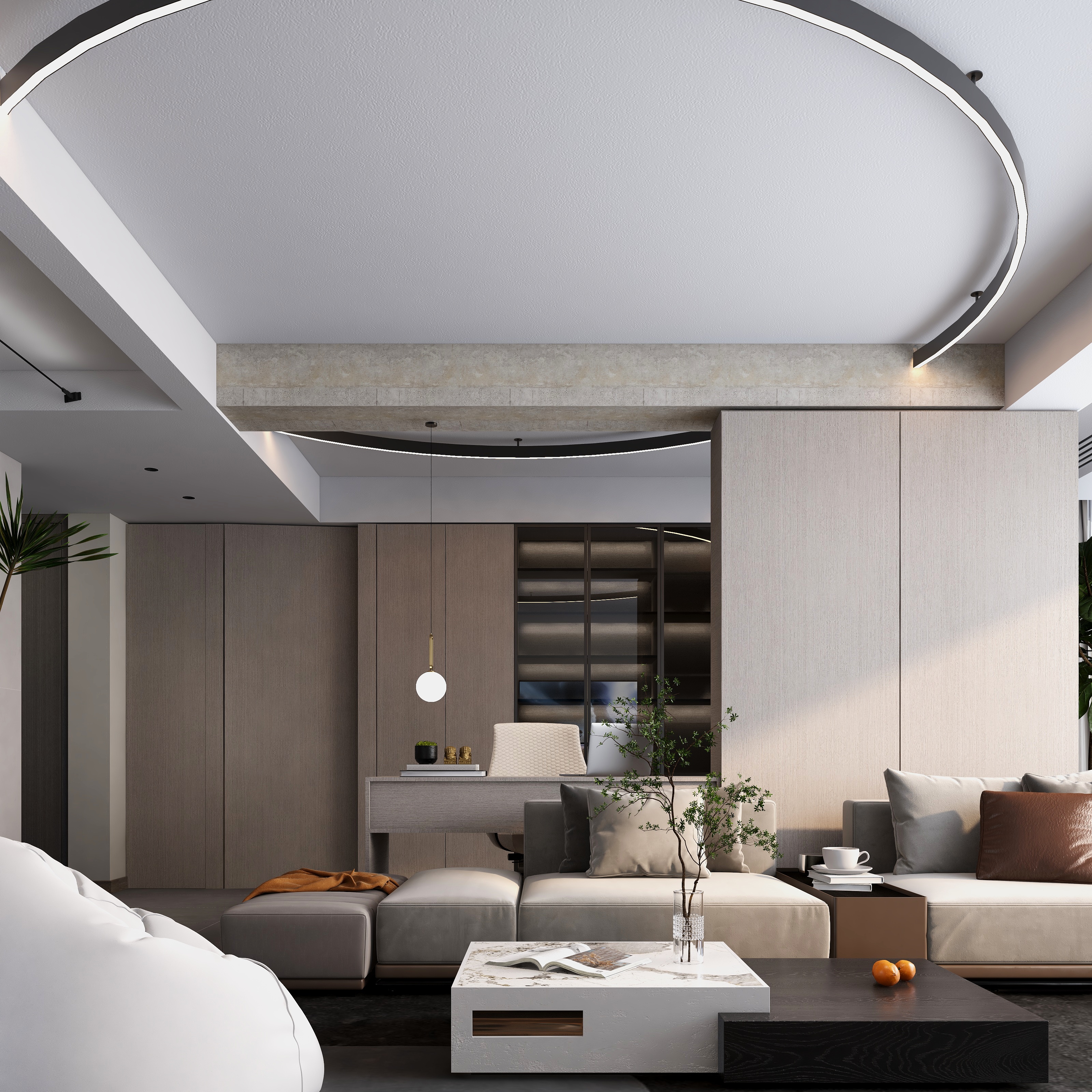 姚鑫-四季风华-天圆地方装修效果图