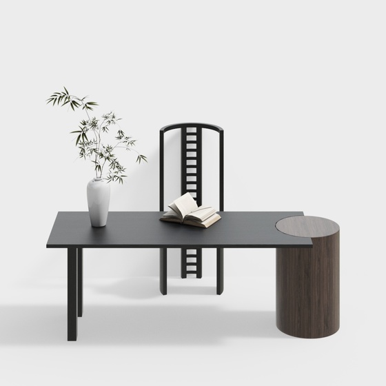 Ancient style desk combination