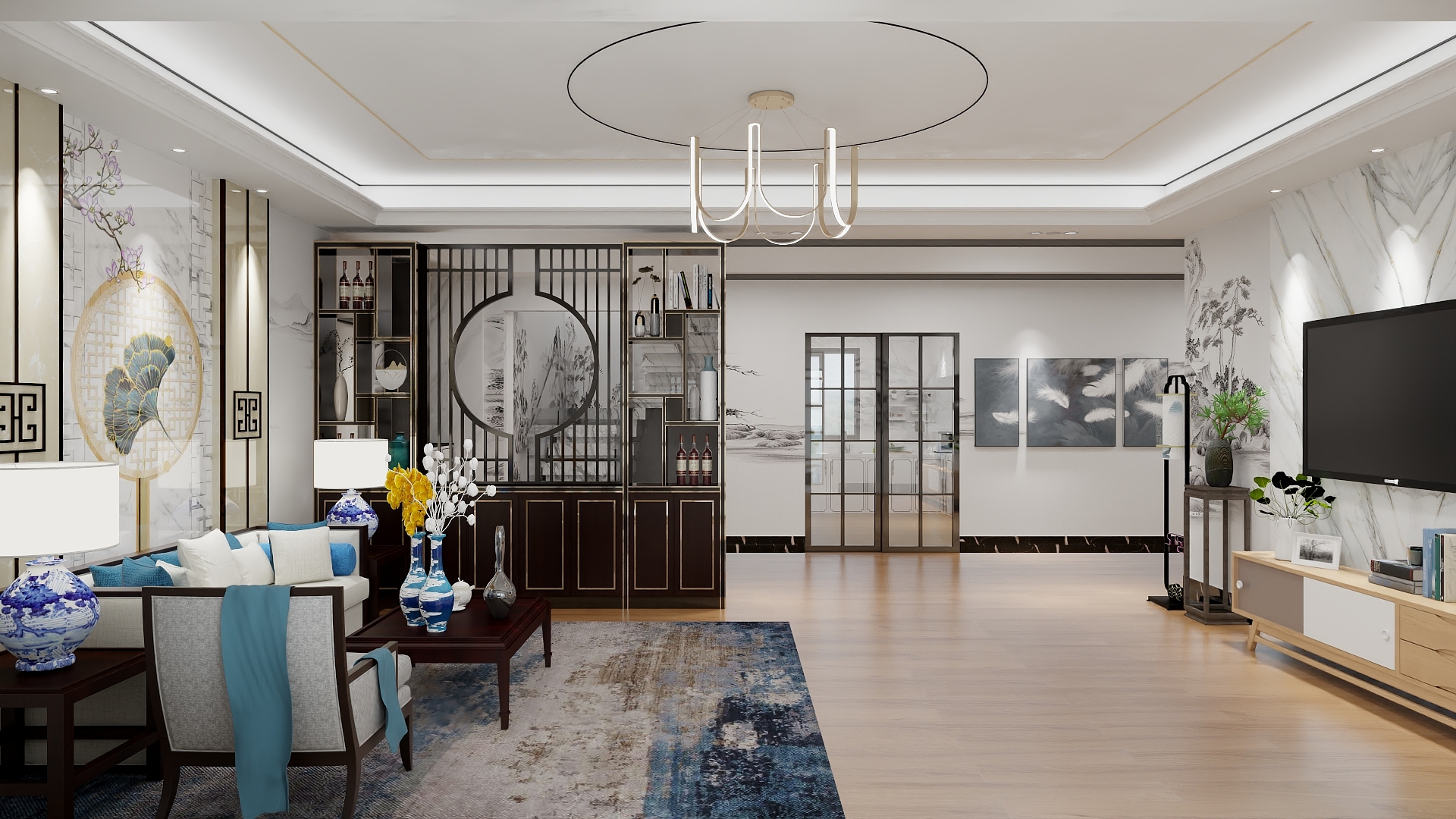 肖安妮-闲林山水161㎡3室装修效果图