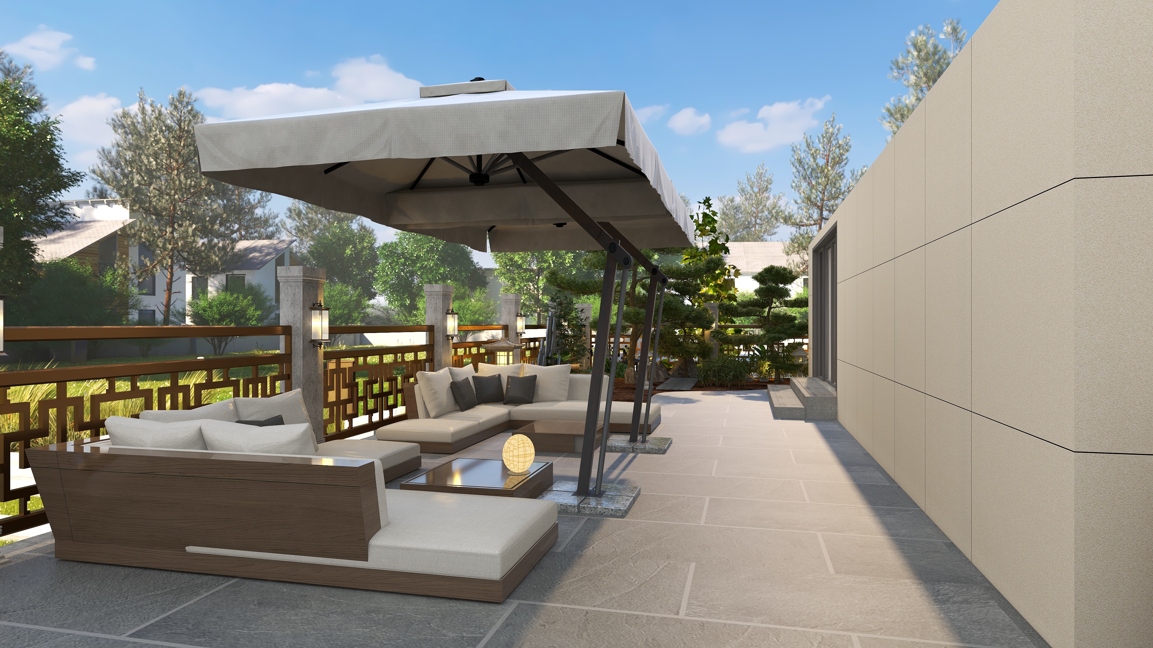 书涵|Harder-【林溪郡】新中式外景设计装修效果图