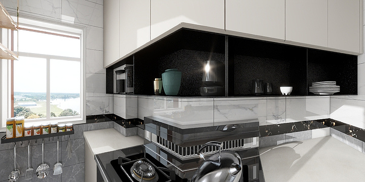 高勇夏-海德公园82㎡2室-装修设计方案