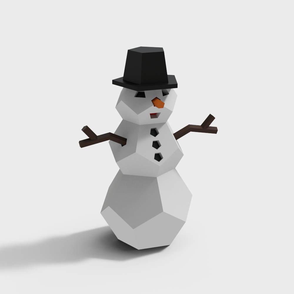 现代雪人装饰摆件