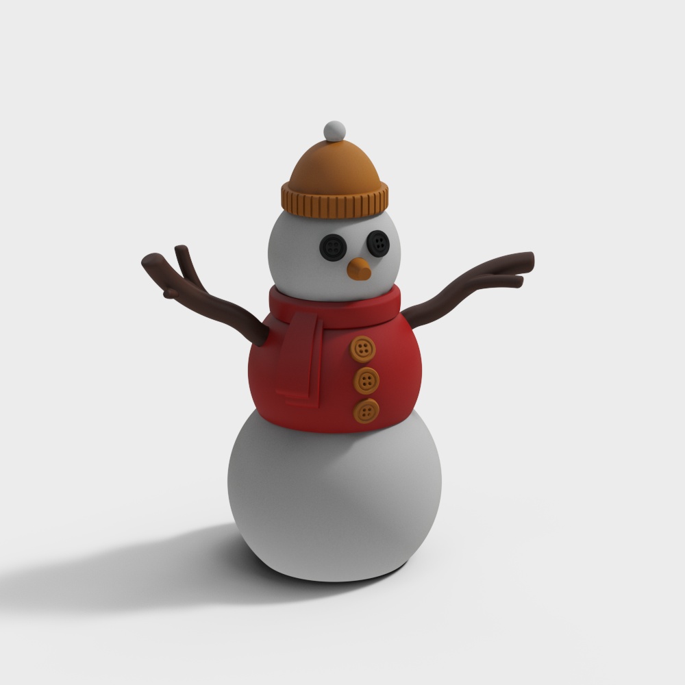 现代雪人装饰摆件