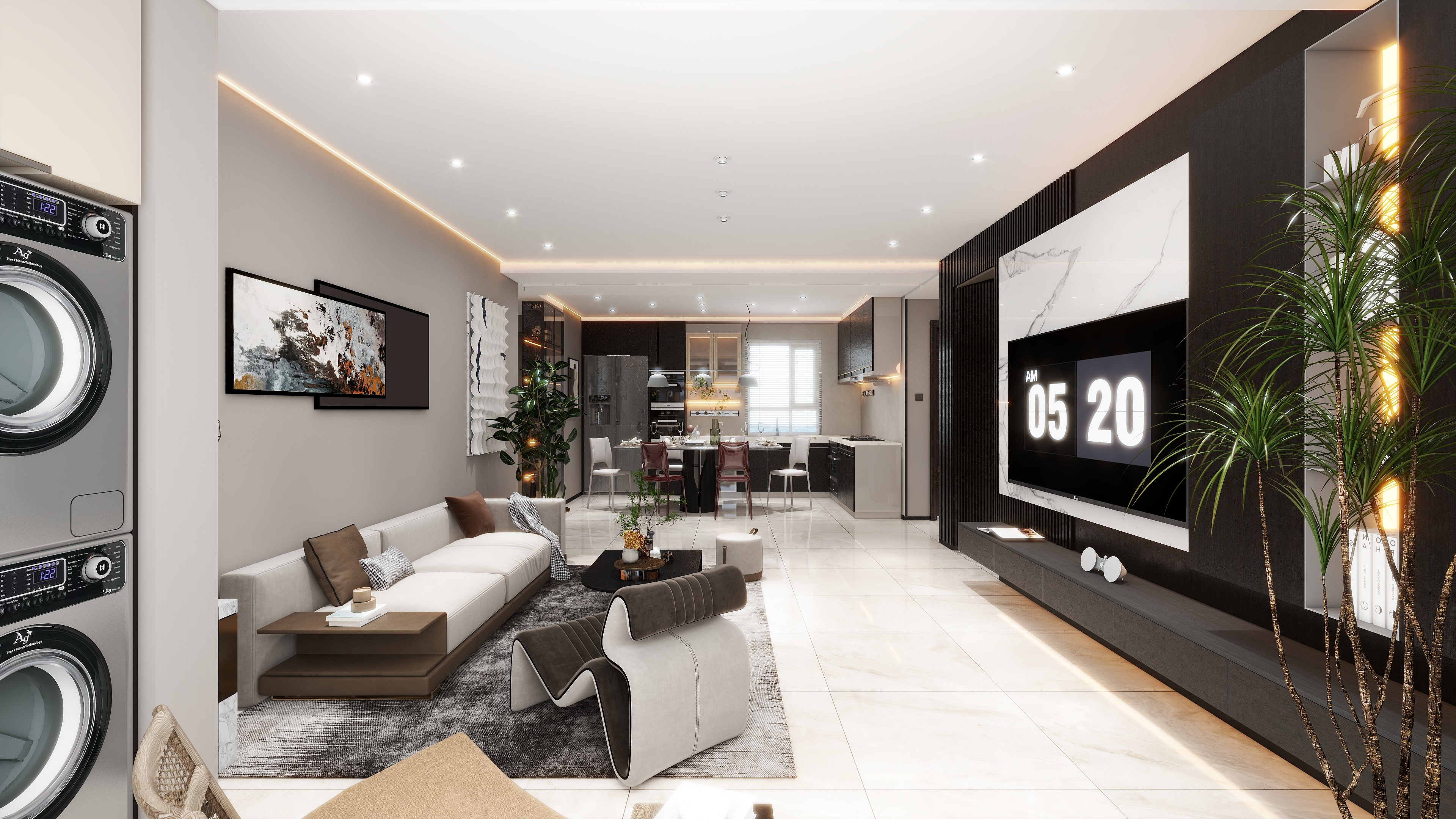 香港城品设计-泽信·依山郡二期107㎡2室-装修设计方案