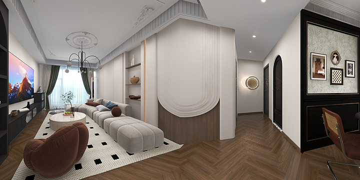 真yang气-壹言玺悦88平 2#3#楼样板间-装修设计方案