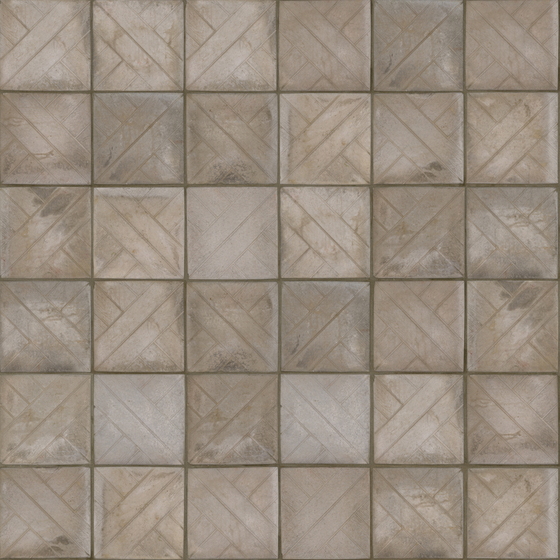 Floor Tile 3D Model 091 in Gray