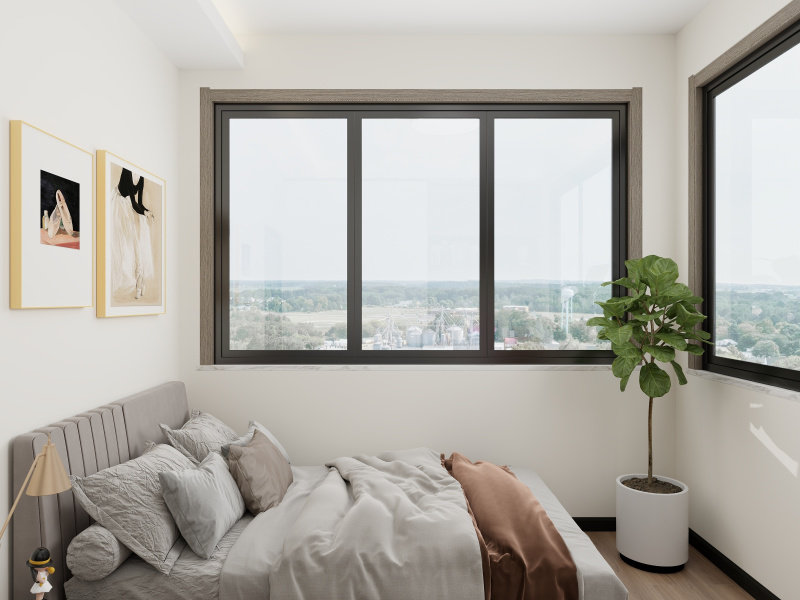 Modern Gray Beige Bedroom Design Ideas