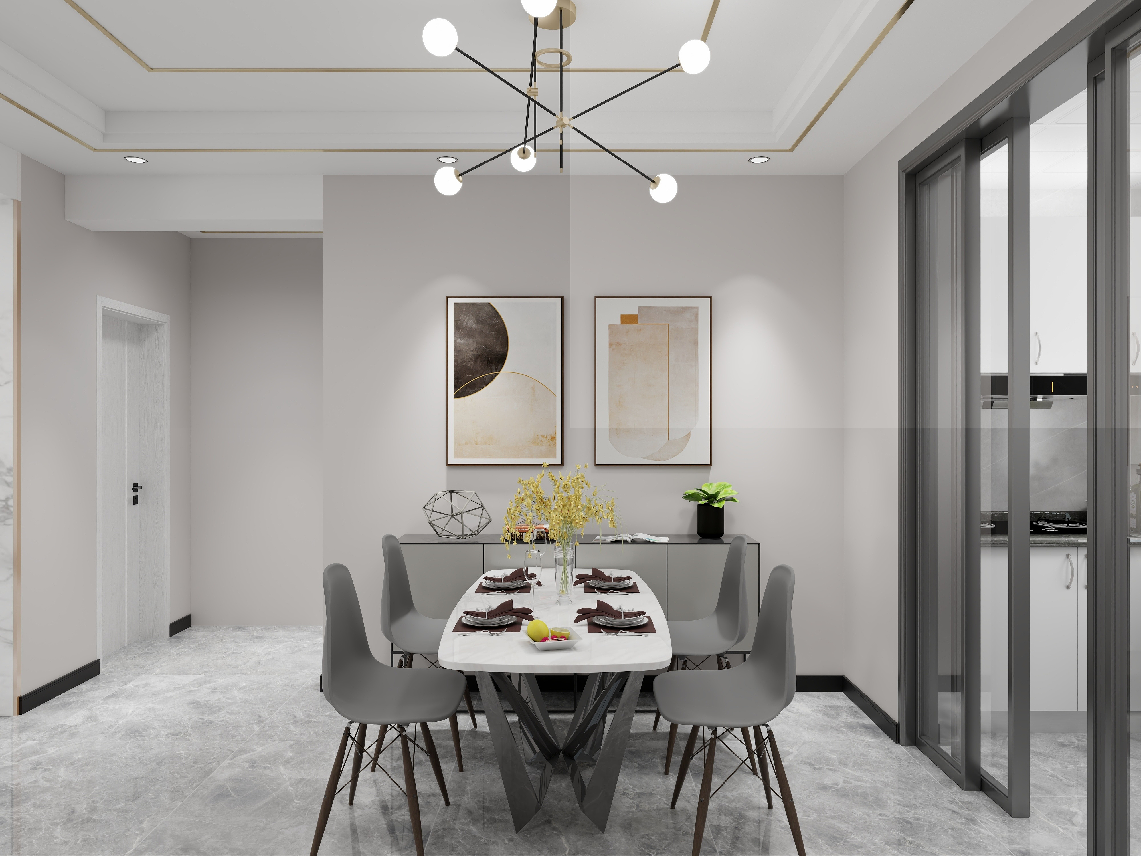 艺雅丽-143平现代简约装修效果图