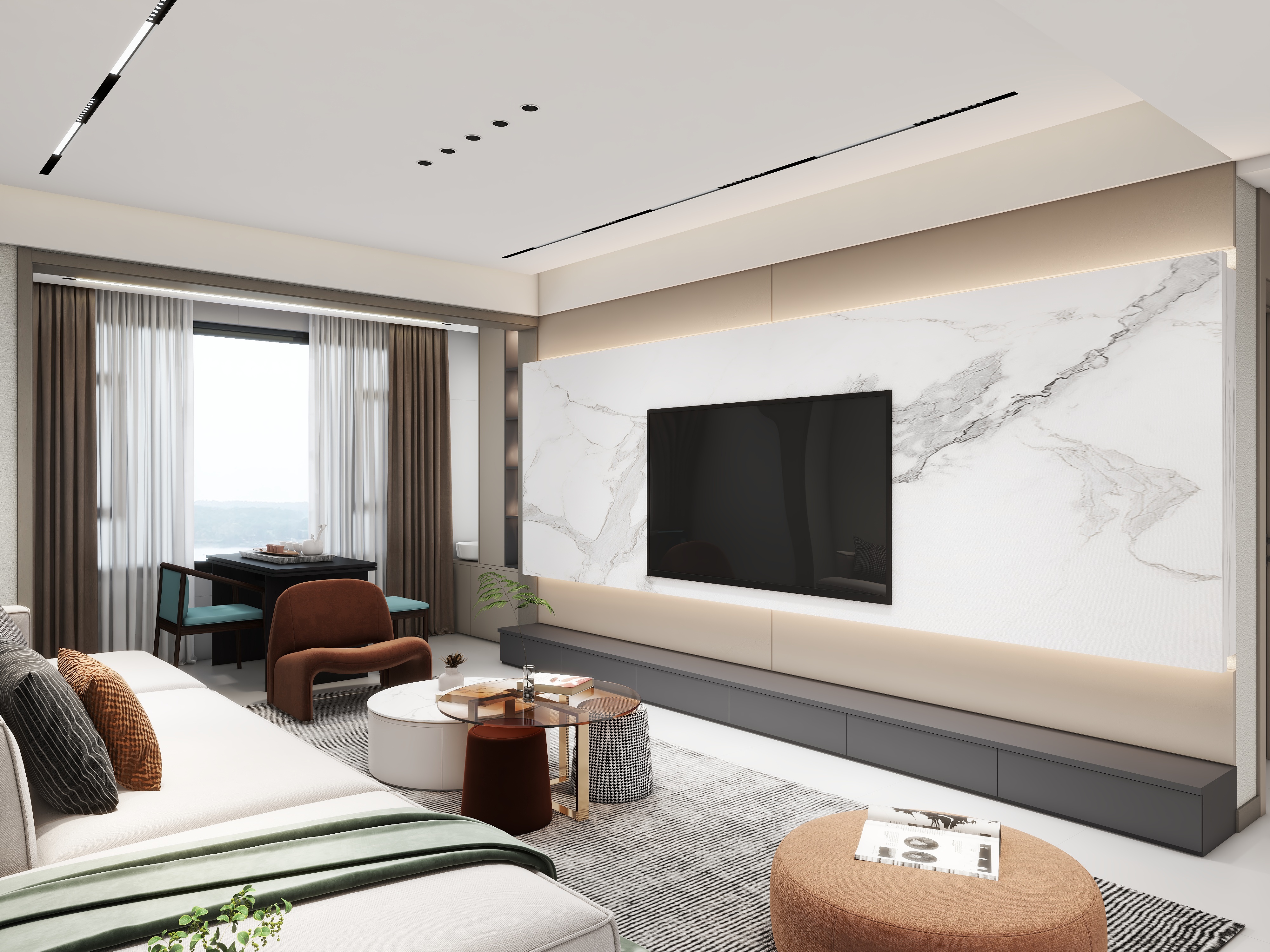 榆林好莱客-磨砂贝壳粉-陕西榆林-榆溪上郡南苑-装修设计方案