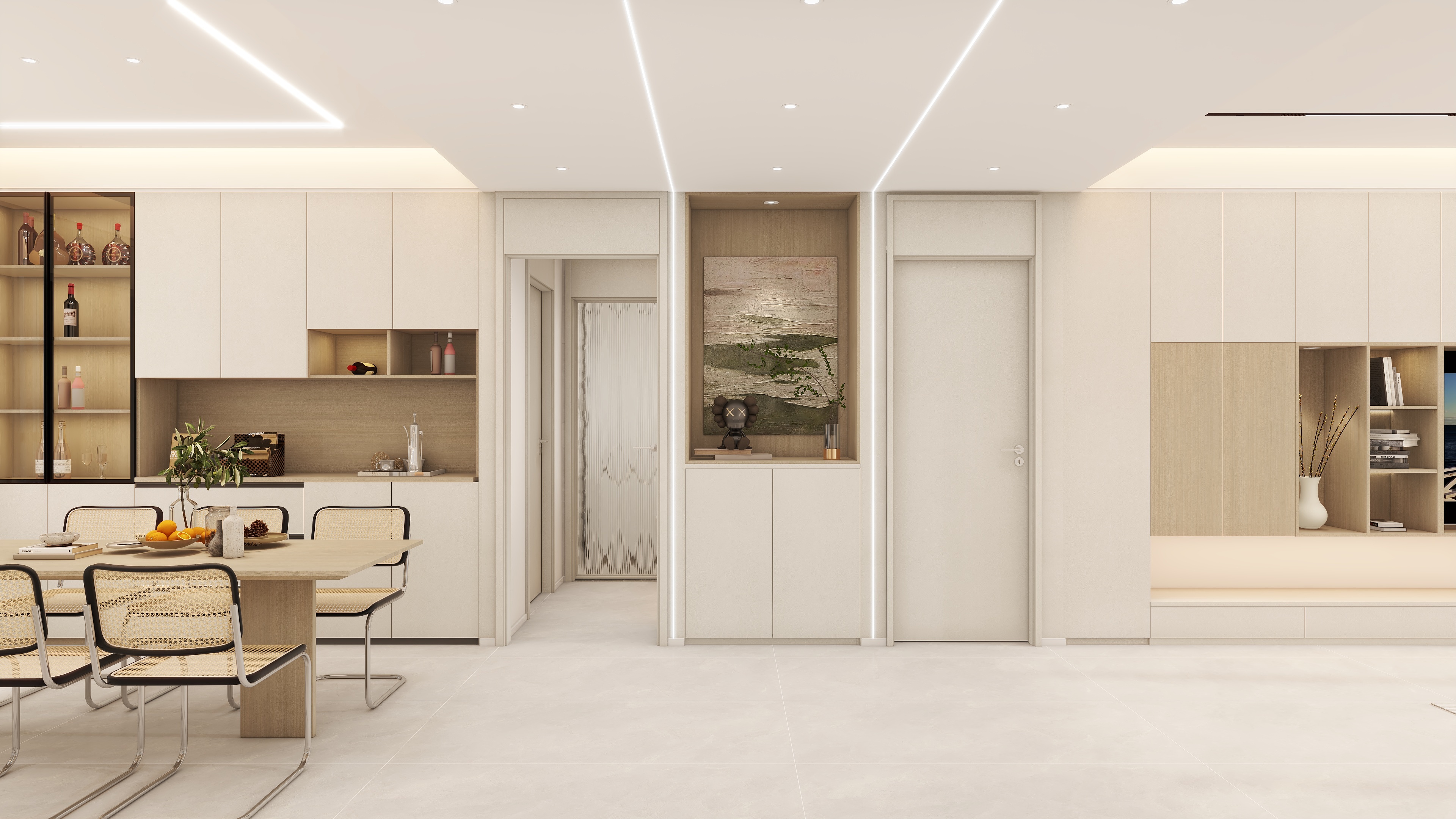 梵懋全景-123㎡3室装修效果图