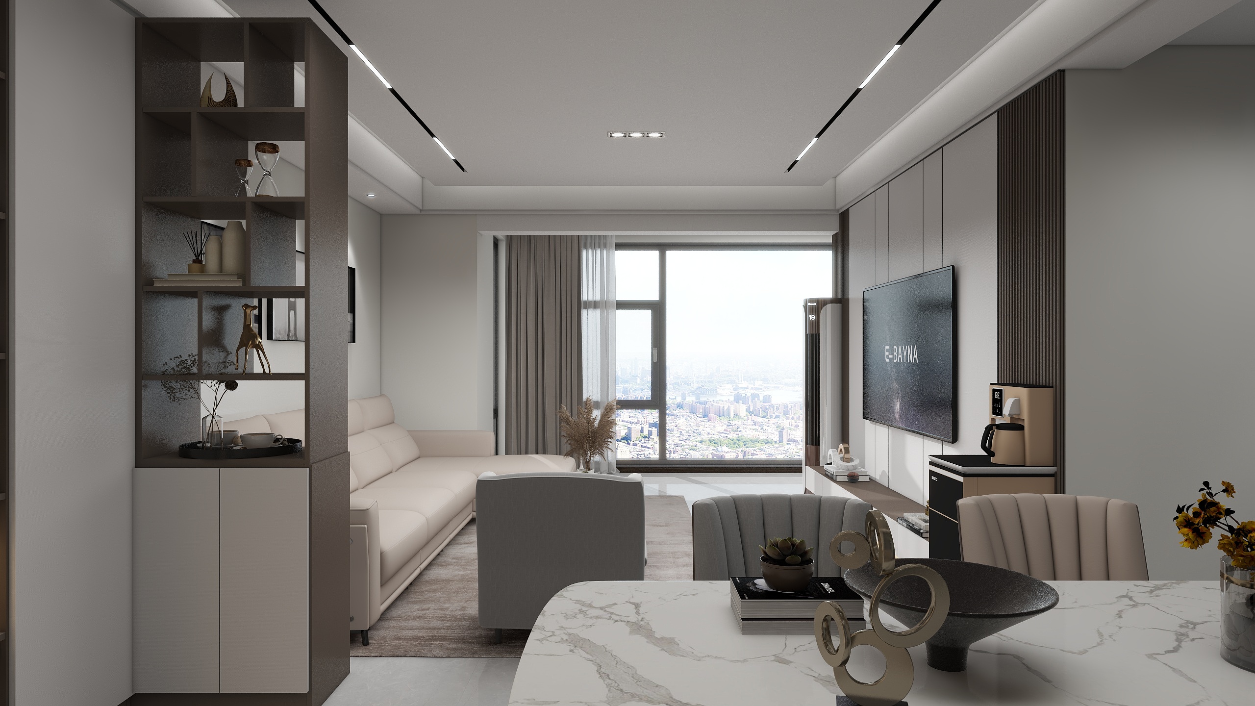 简十二-麒龙印象江口现代简约124㎡4室-装修设计方案