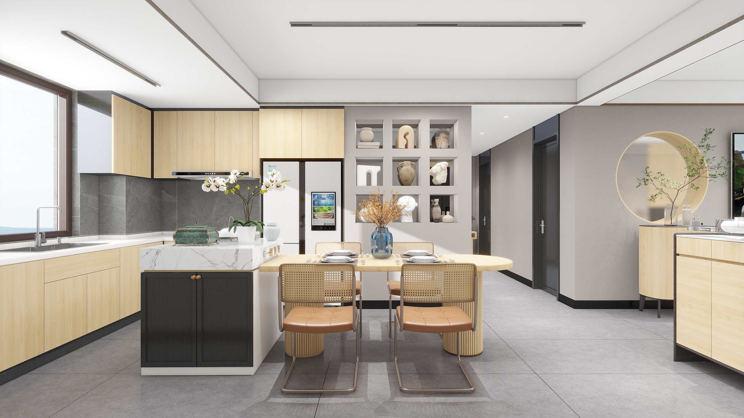 神马云在线-<康逸家园>  简约诧寂风120平三室装修效果图