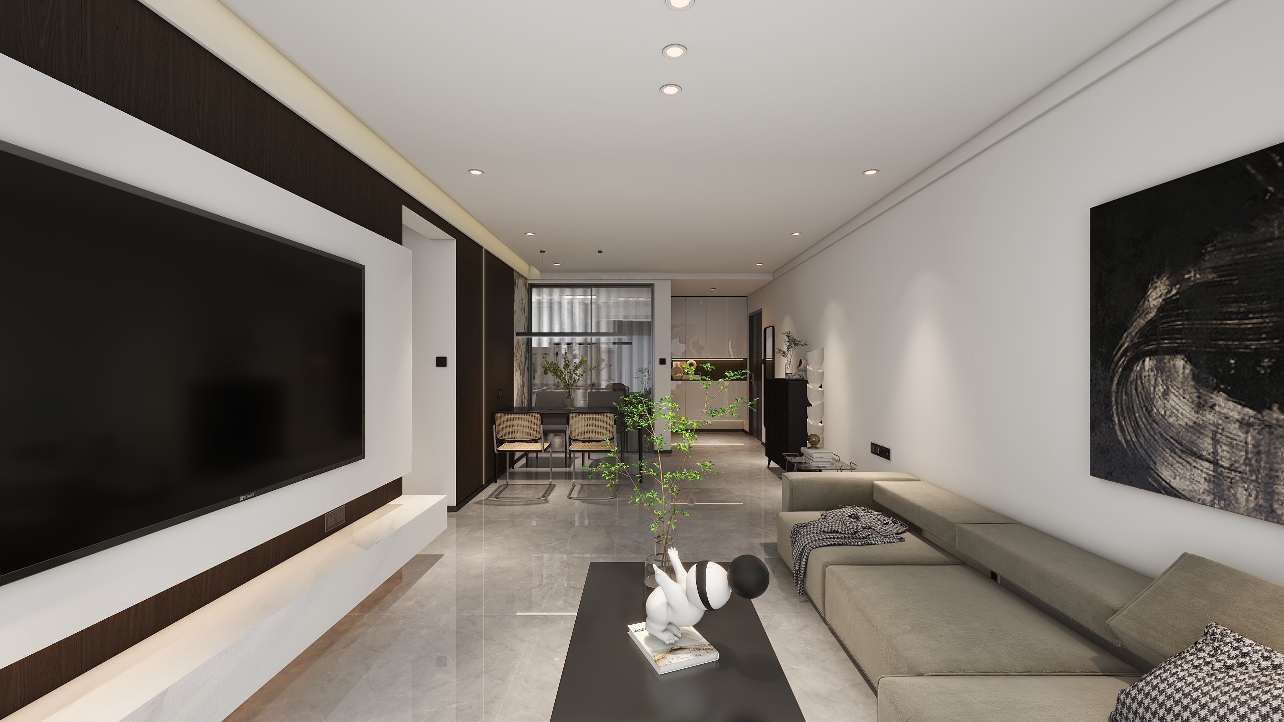 云泥室内设计-现代简约108㎡3室-装修设计方案