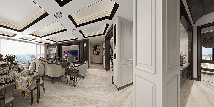 设计师云中歌-仪陇山语城复式楼一楼-装修设计方案